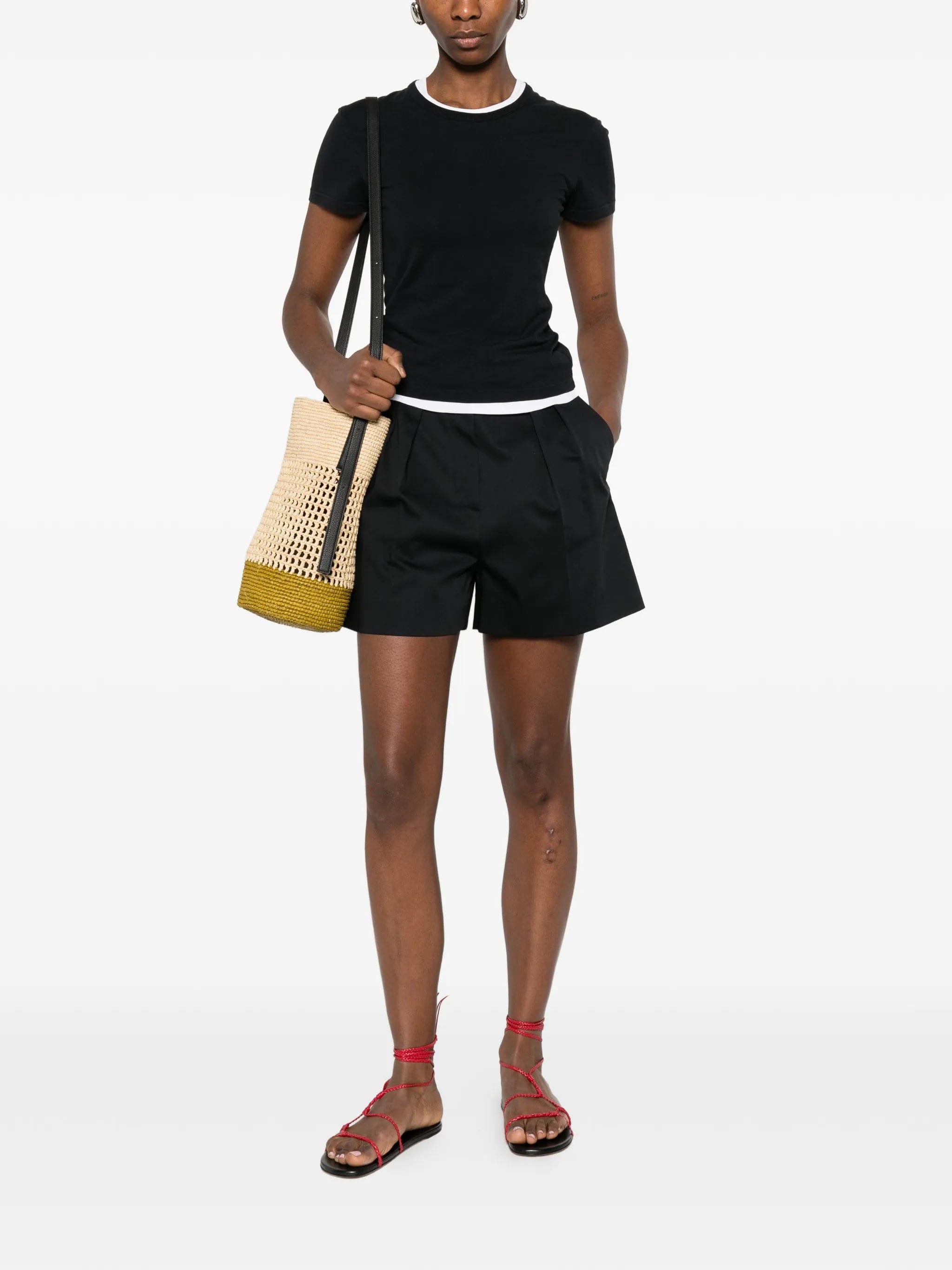 Max Mara Mxmtabacco pleated bermuda shorts
