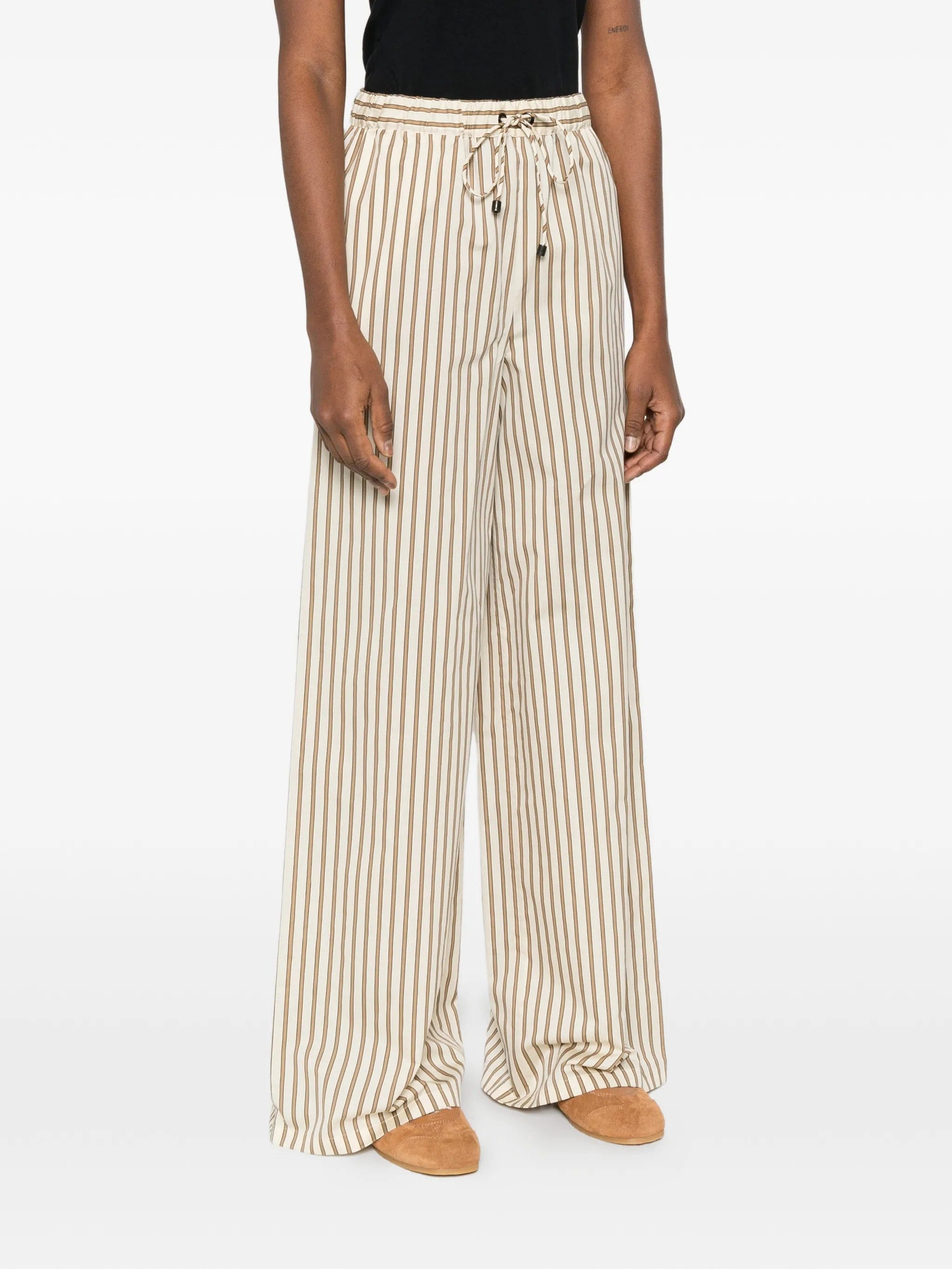 Max Mara striped wide leg trousers
