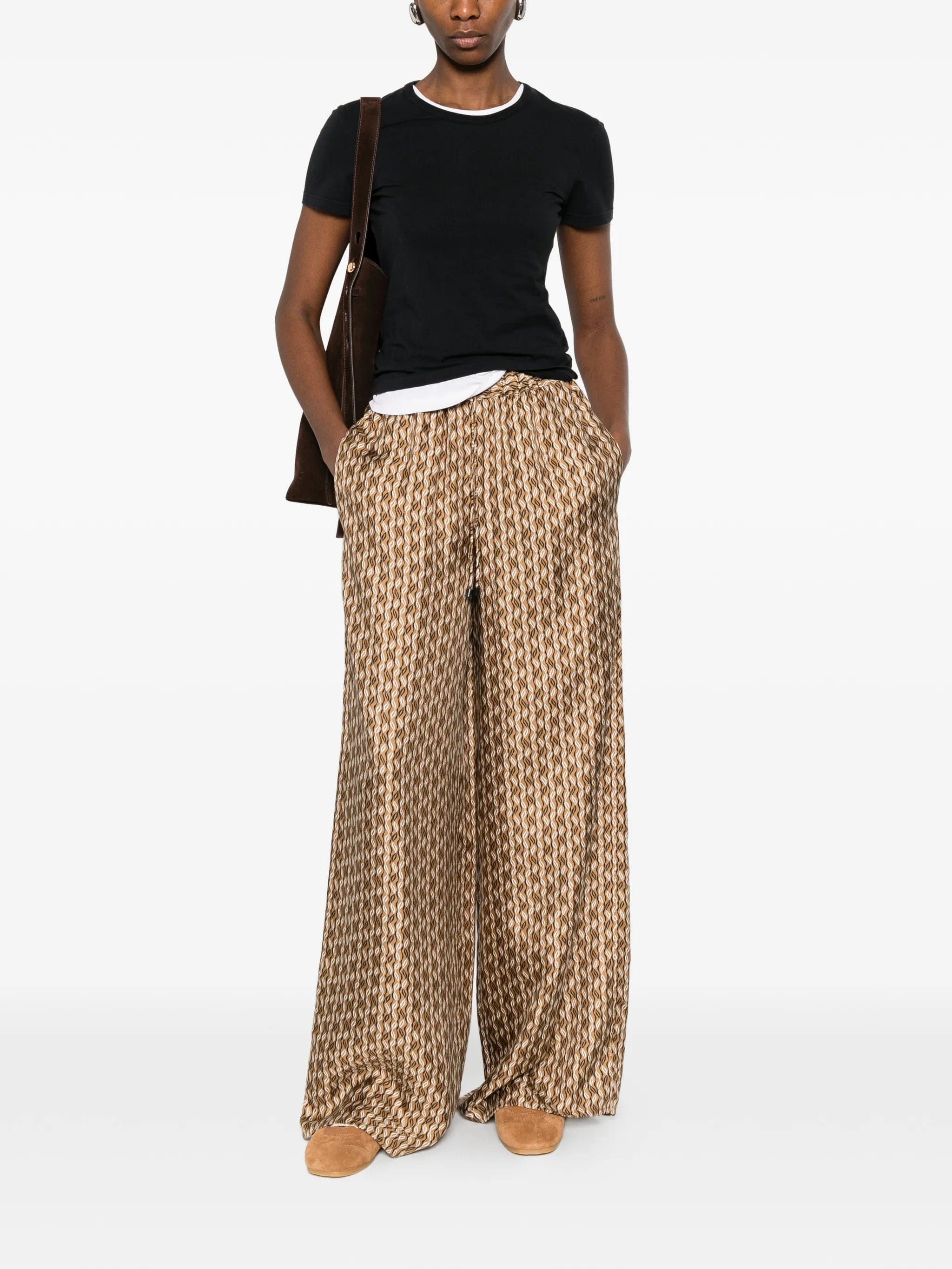 Max Mara printed wide - leg trousers