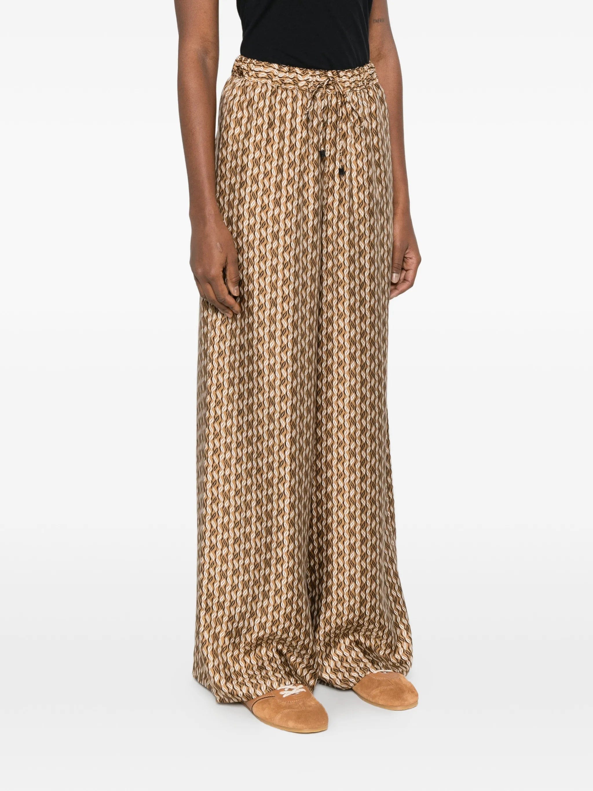 Max Mara printed wide - leg trousers