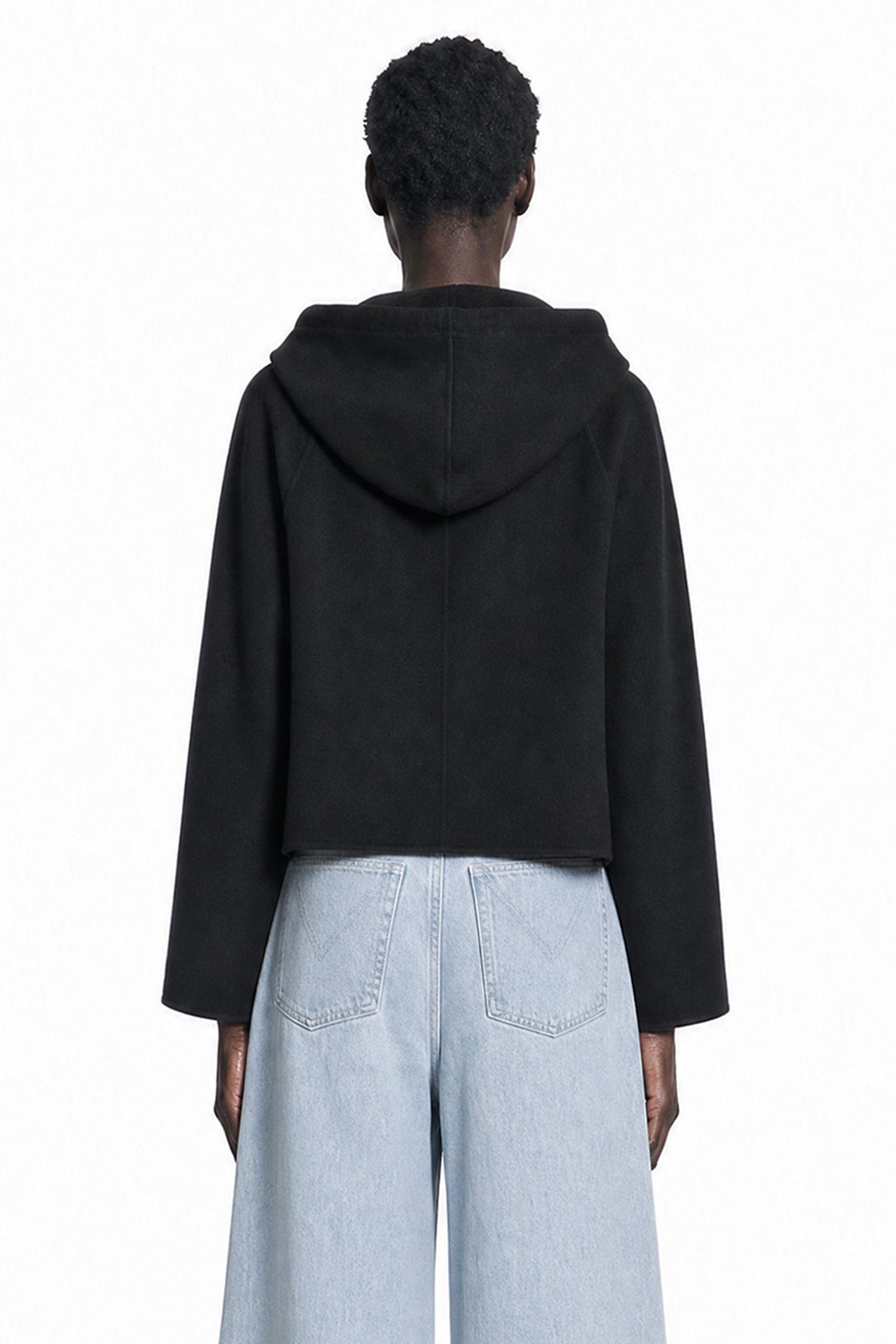 MAX MARA Wool Blend and Silk Hooded Coat