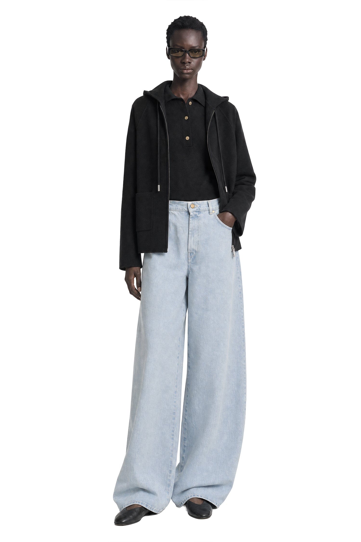 MAX MARA Wool Blend and Silk Hooded Coat