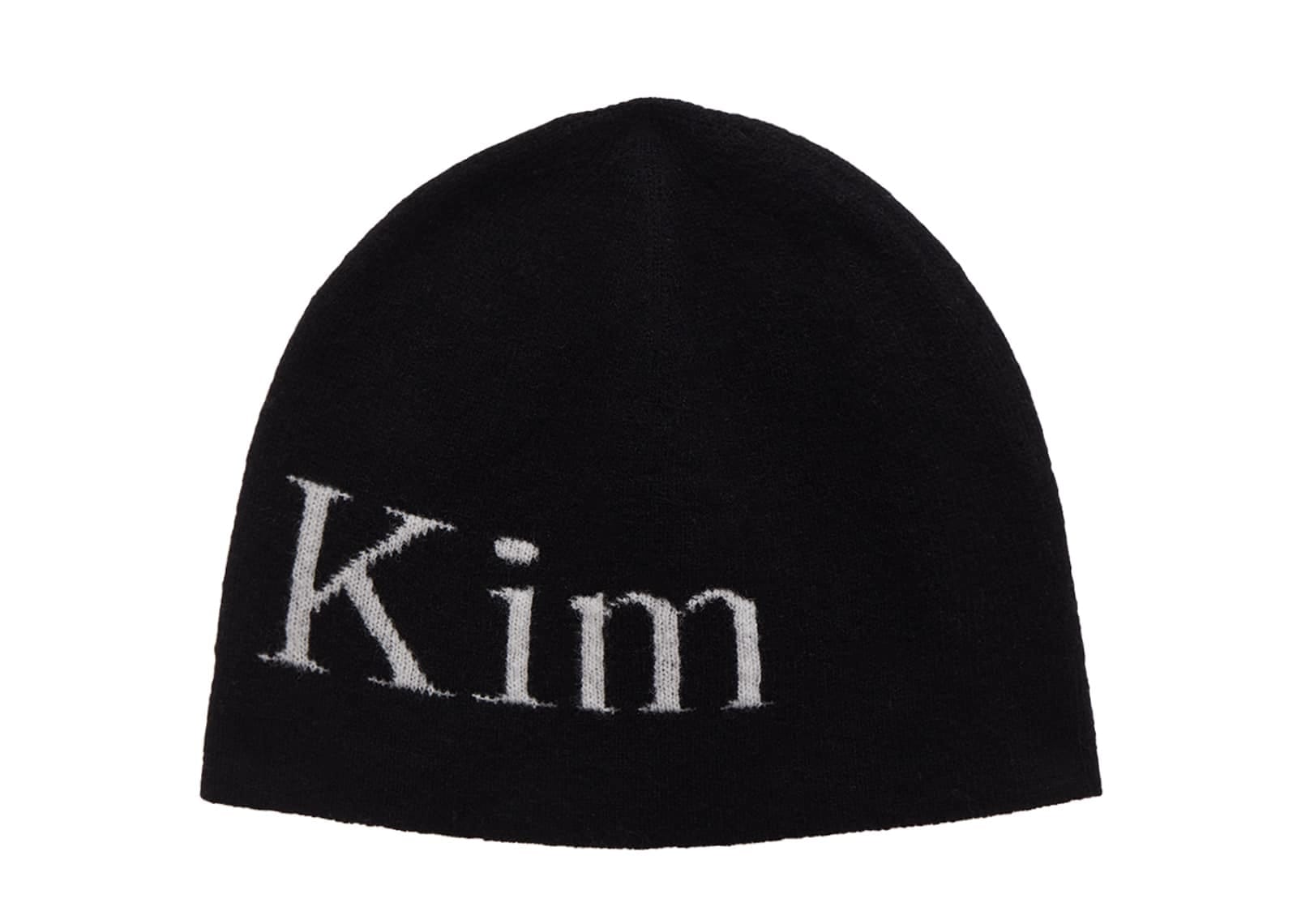 Matin Kim Logo Jacquard Short Beanie Black HT006