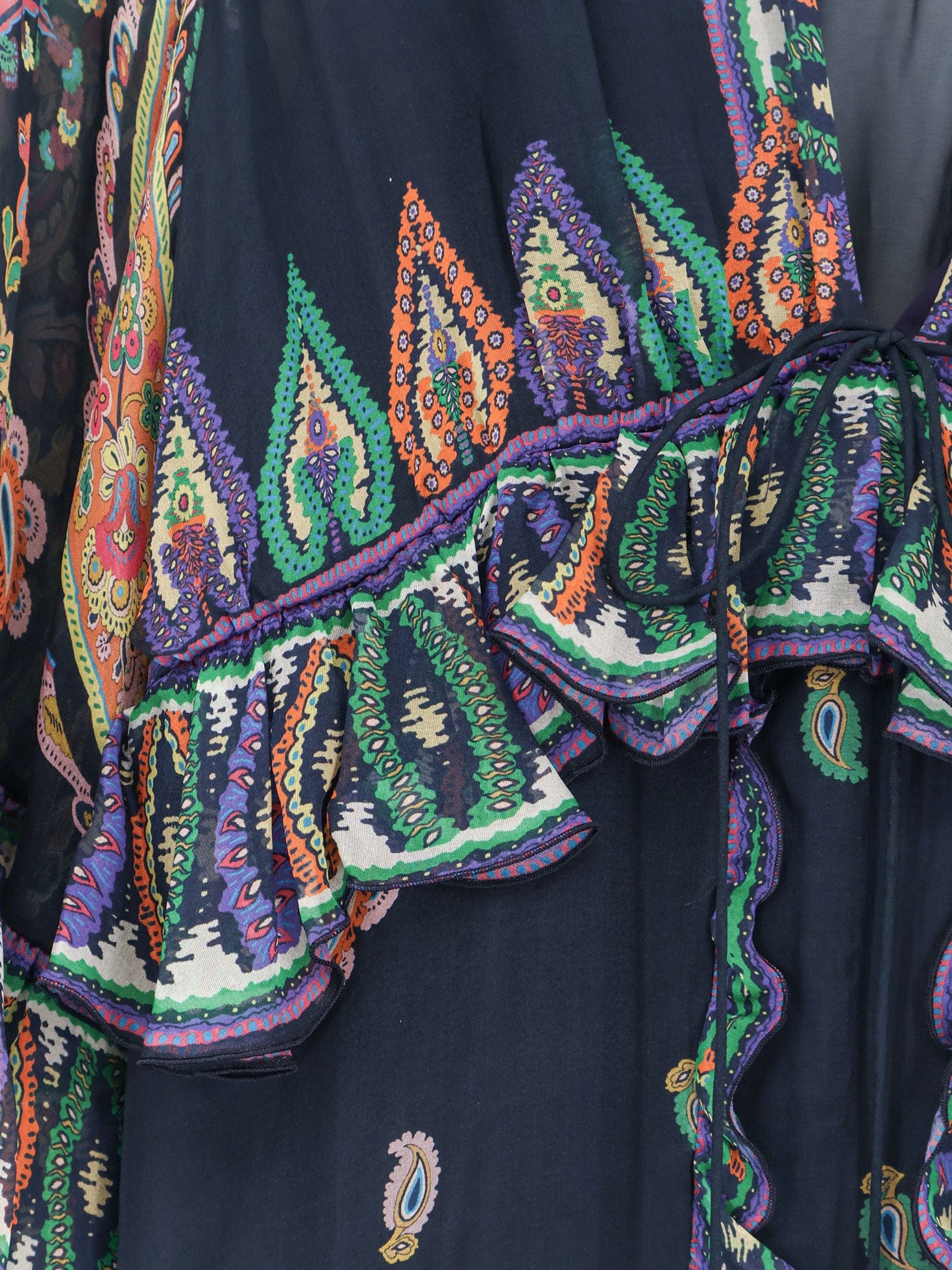ETRO Multicolor silk long dress