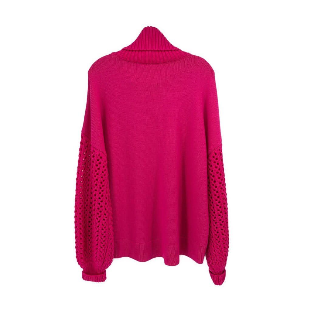 ALICE + Olivia CROCHET SWEATERS PINK L