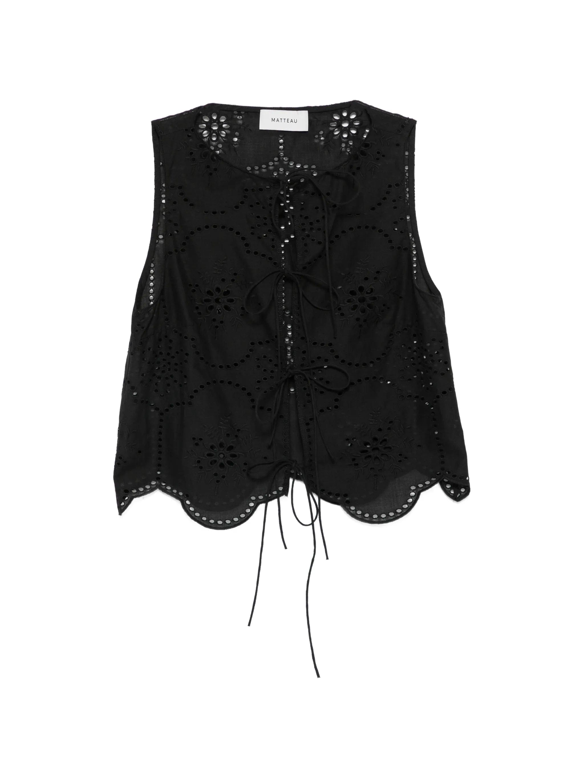 Matteau broderie tie - fastening blouse