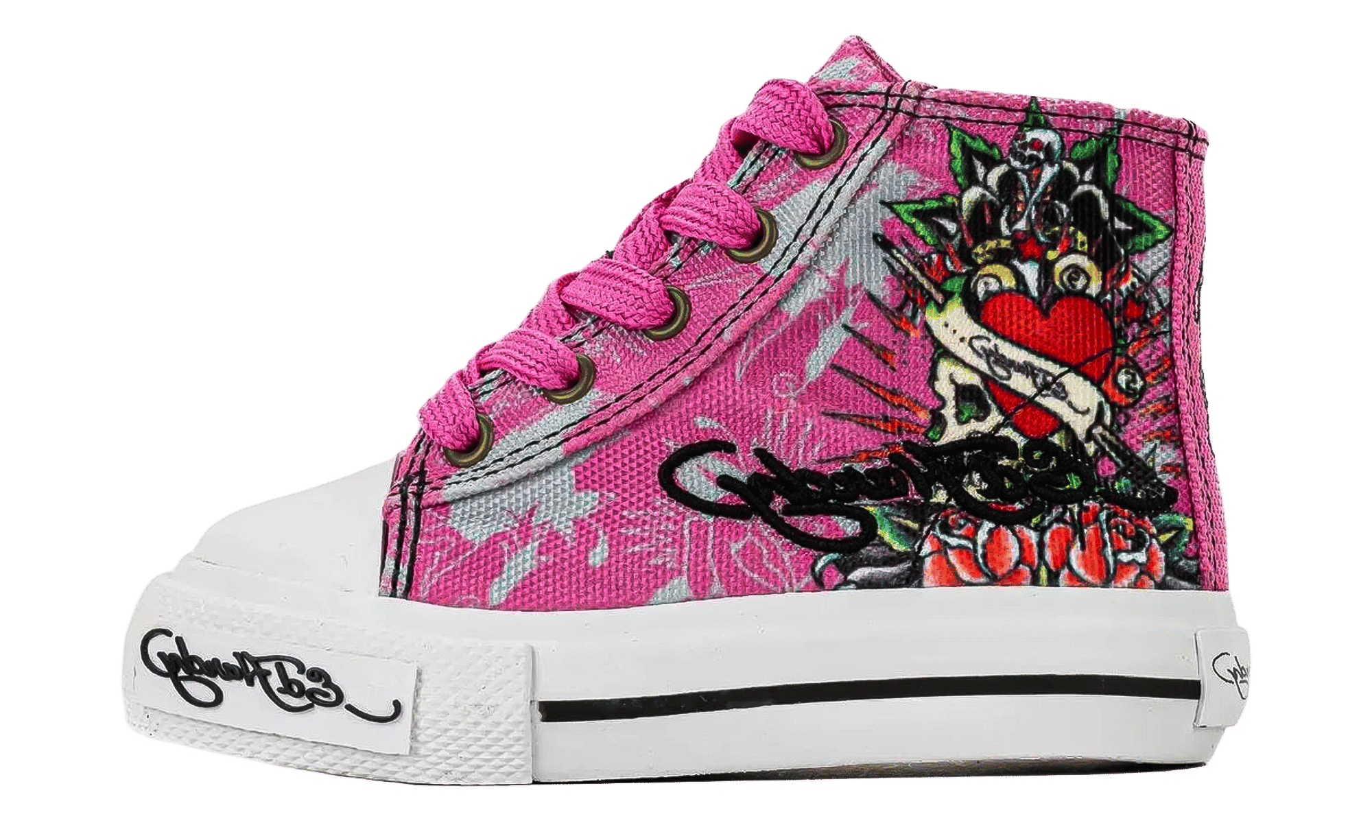 ED HARDY Skull High Top TD Pink / White EH04066655