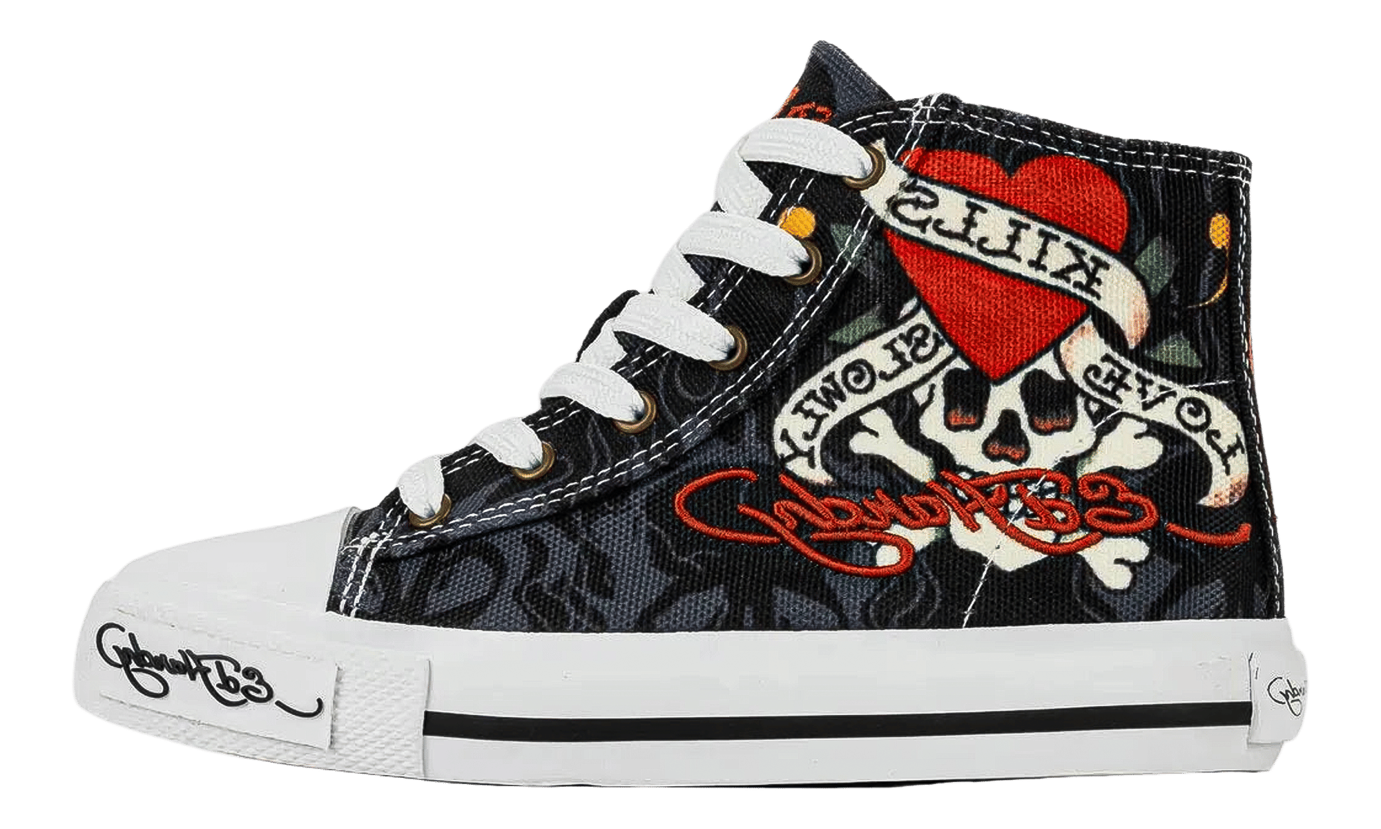ED HARDY Kills Love Slowly High Top PS Black / White EH04769003