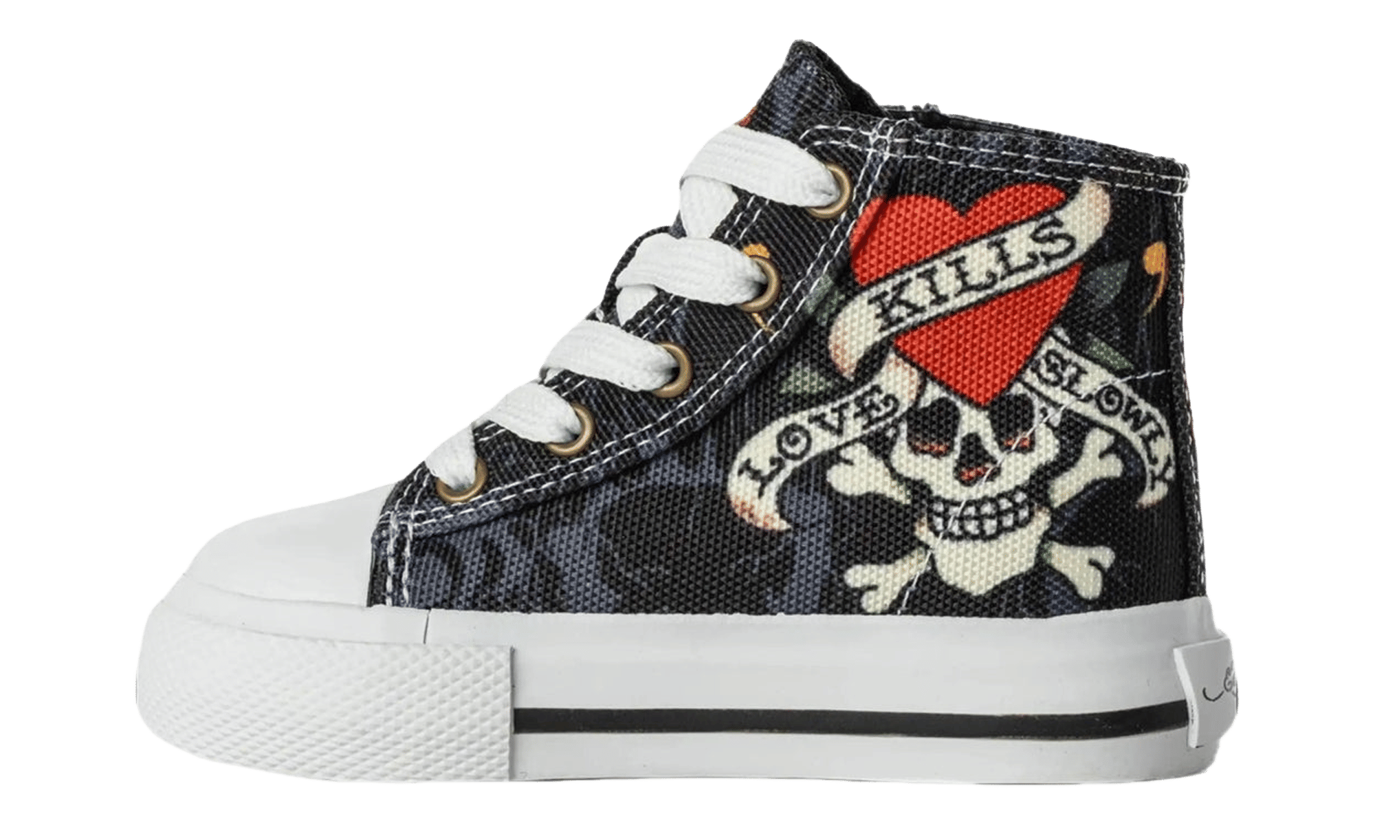 ED HARDY Kills Love Slowly High Top TD Black / White EH04066001