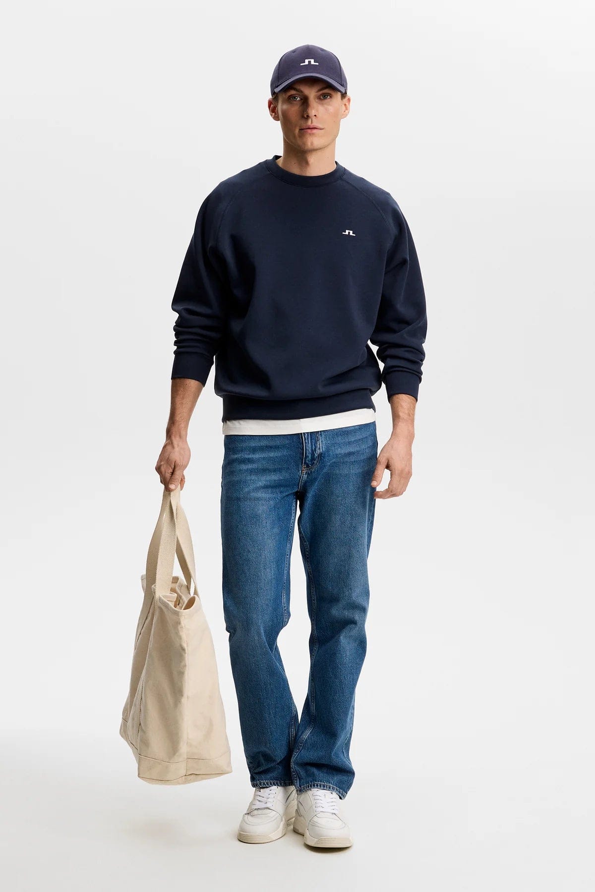 J. Lindeberg Finn Crew Neck - Navy