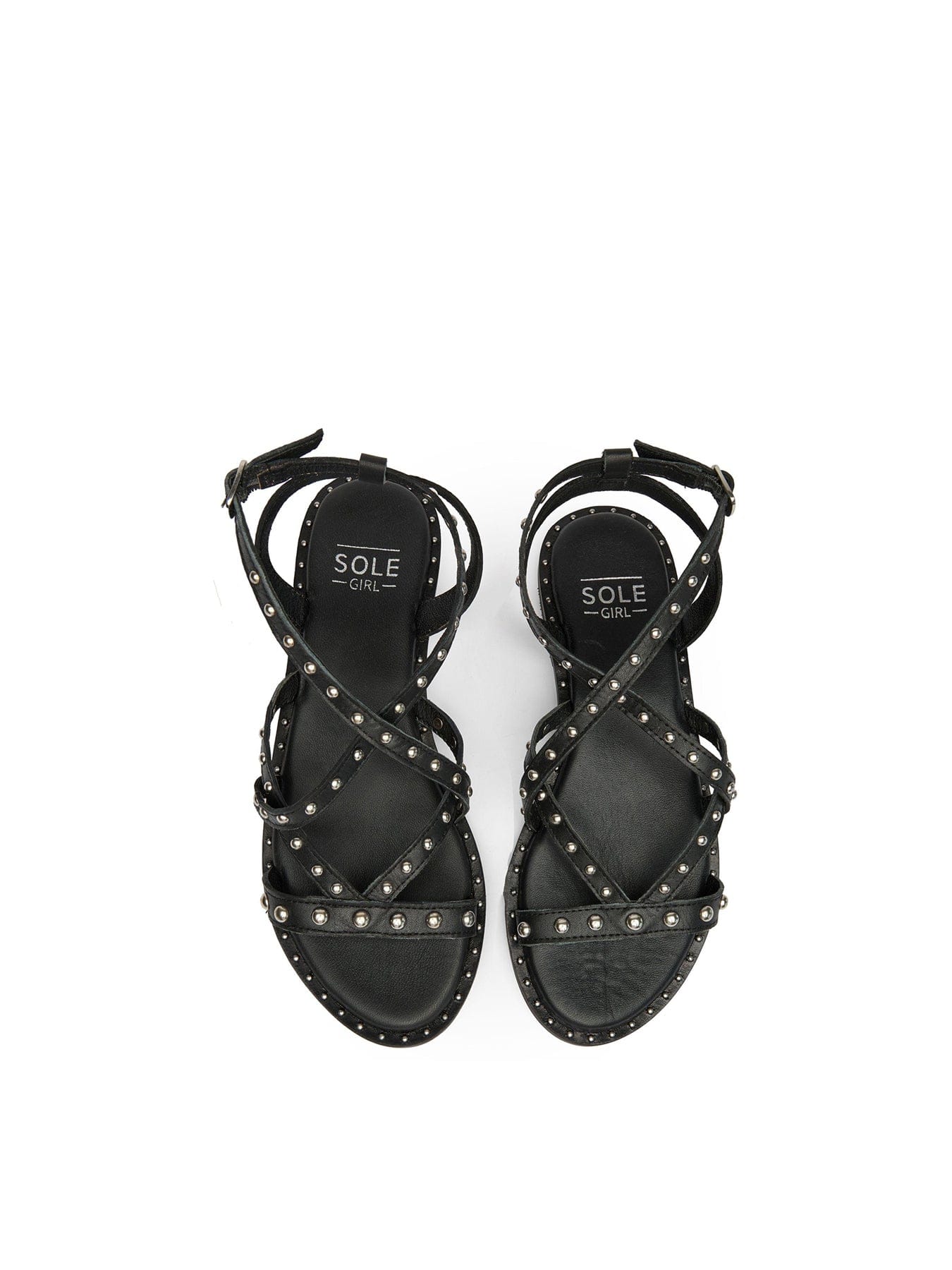 Sole Rach Gladiator Leather Sandals Black