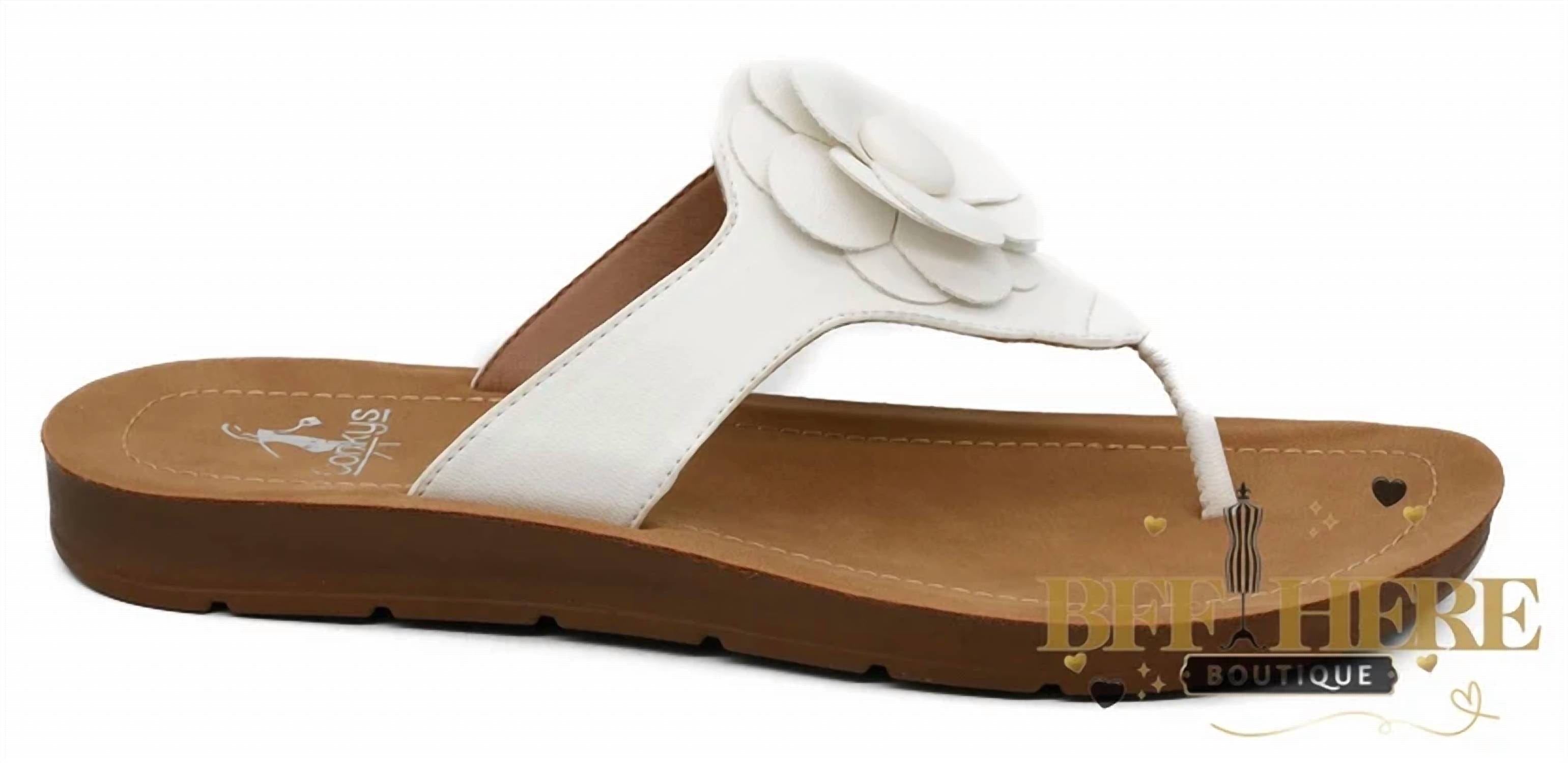 WHITE* Women's So Delish Flip Flop Sandals In White