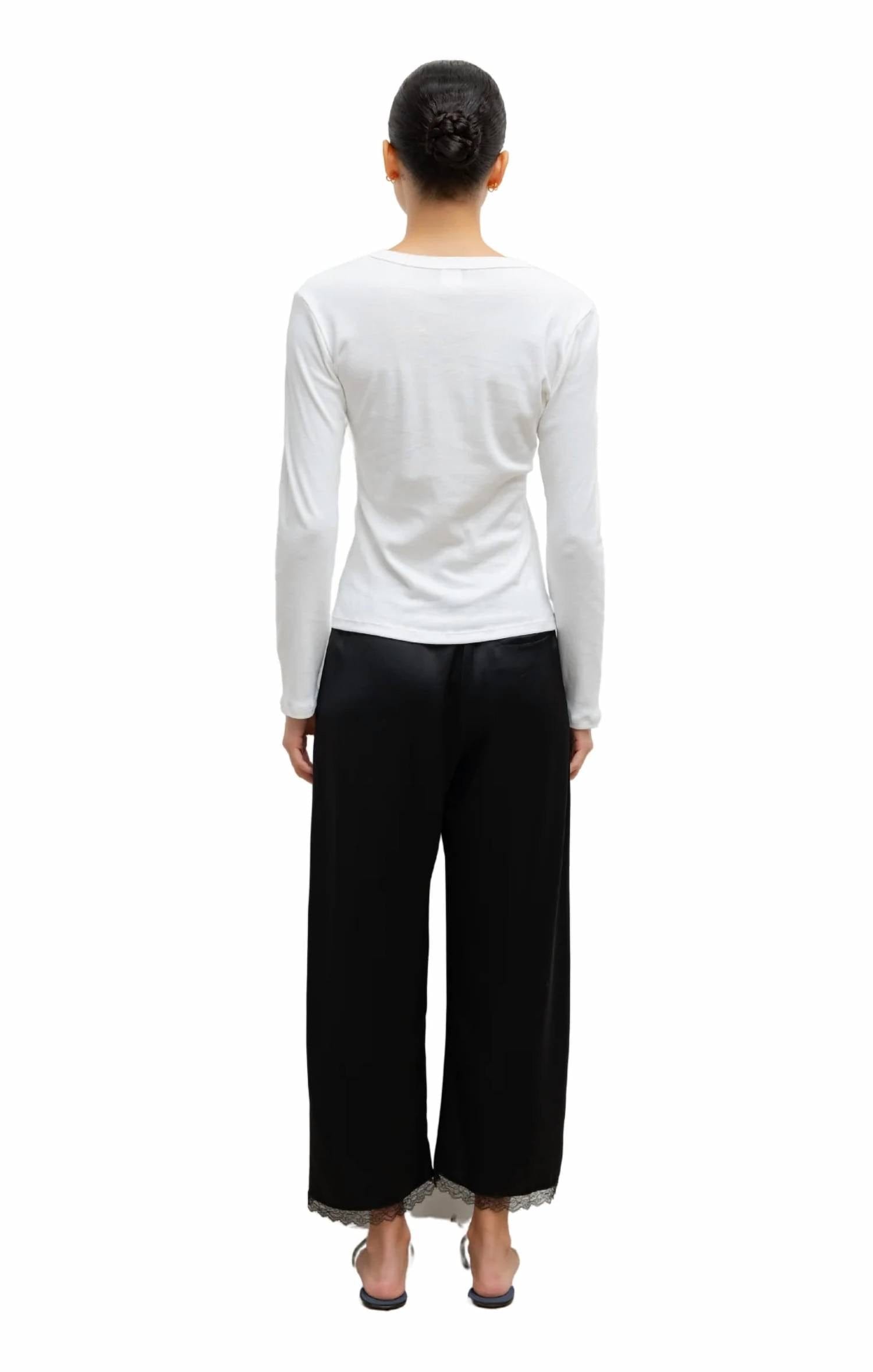 WHITE* Nando Slim Fit Long Sleeve Top In White