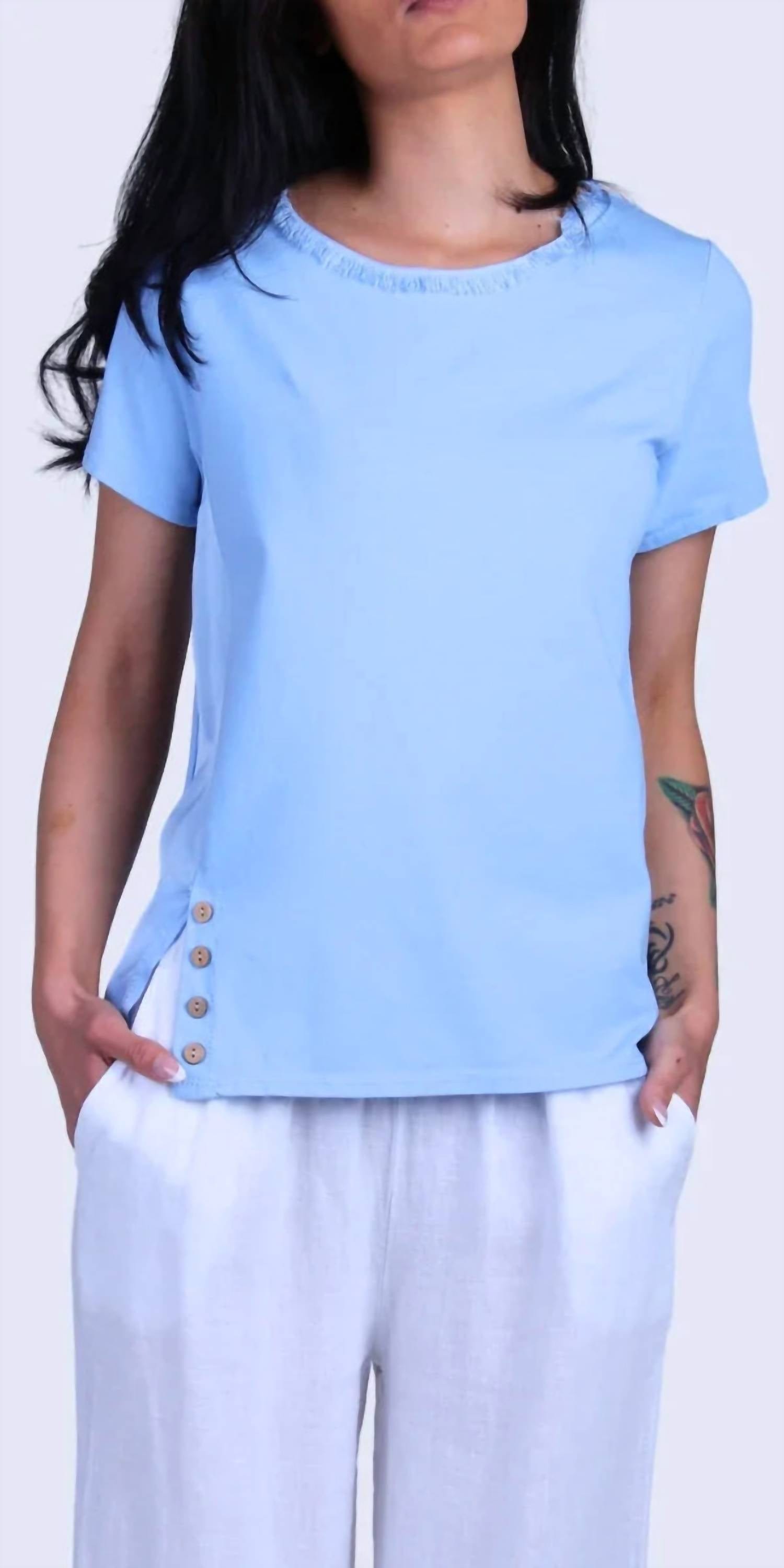 Blue Lazio Top In Baby Blue