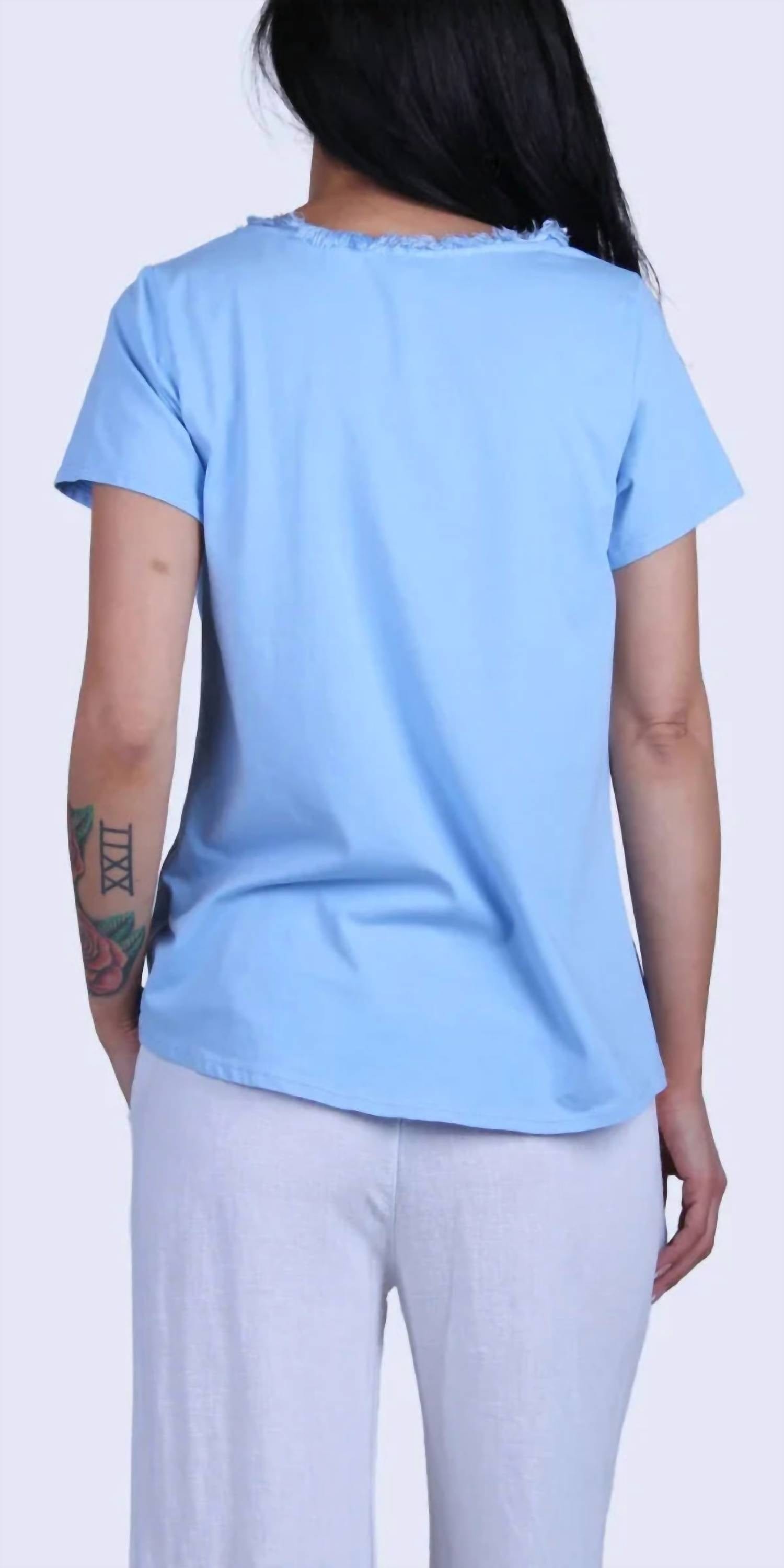 Blue Lazio Top In Baby Blue
