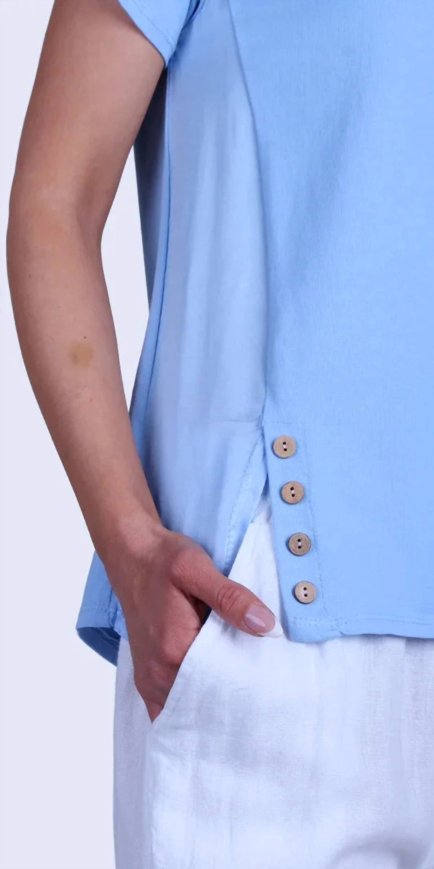 Blue Lazio Top In Baby Blue