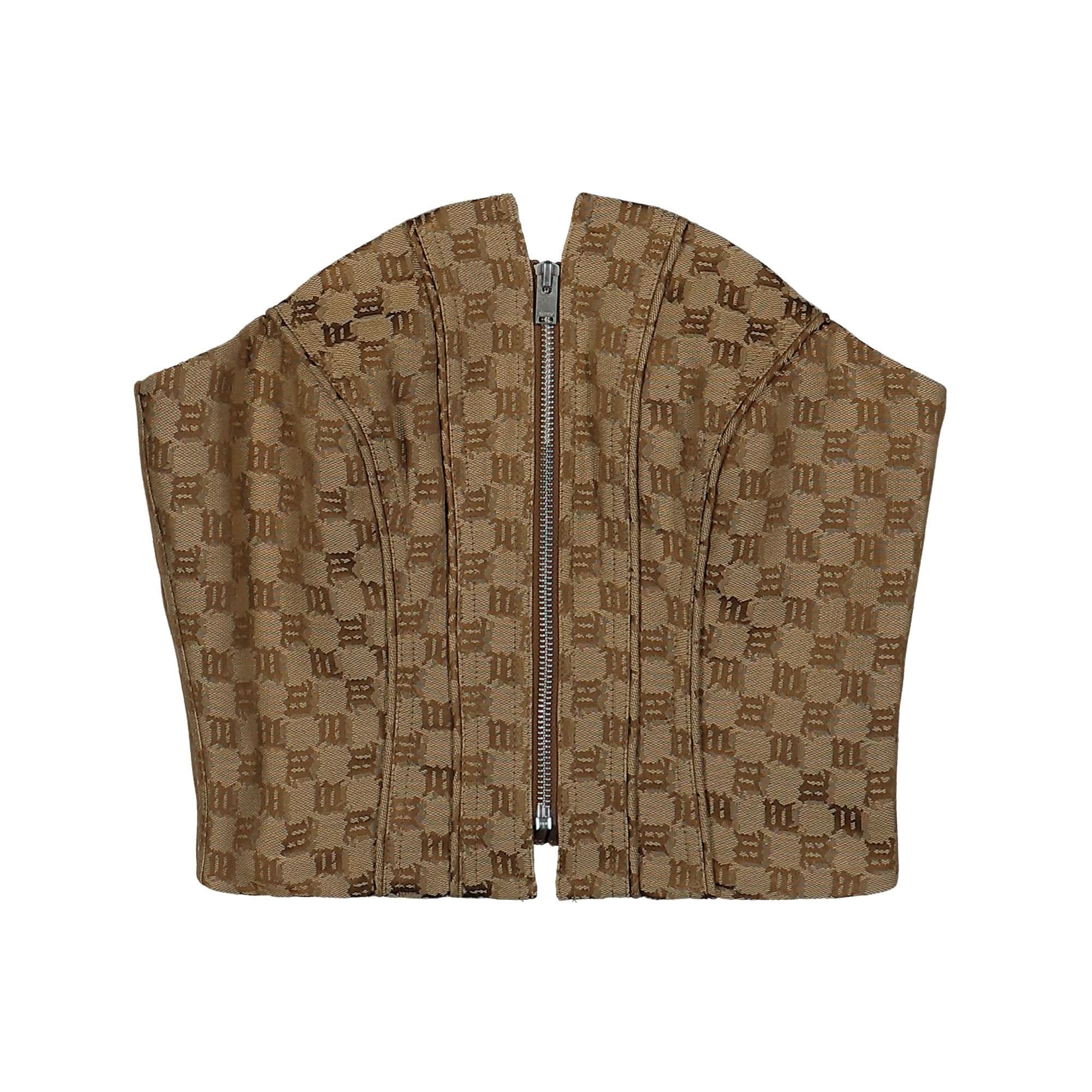 Misbhv Jacquard Canvas Monogram Corset Top