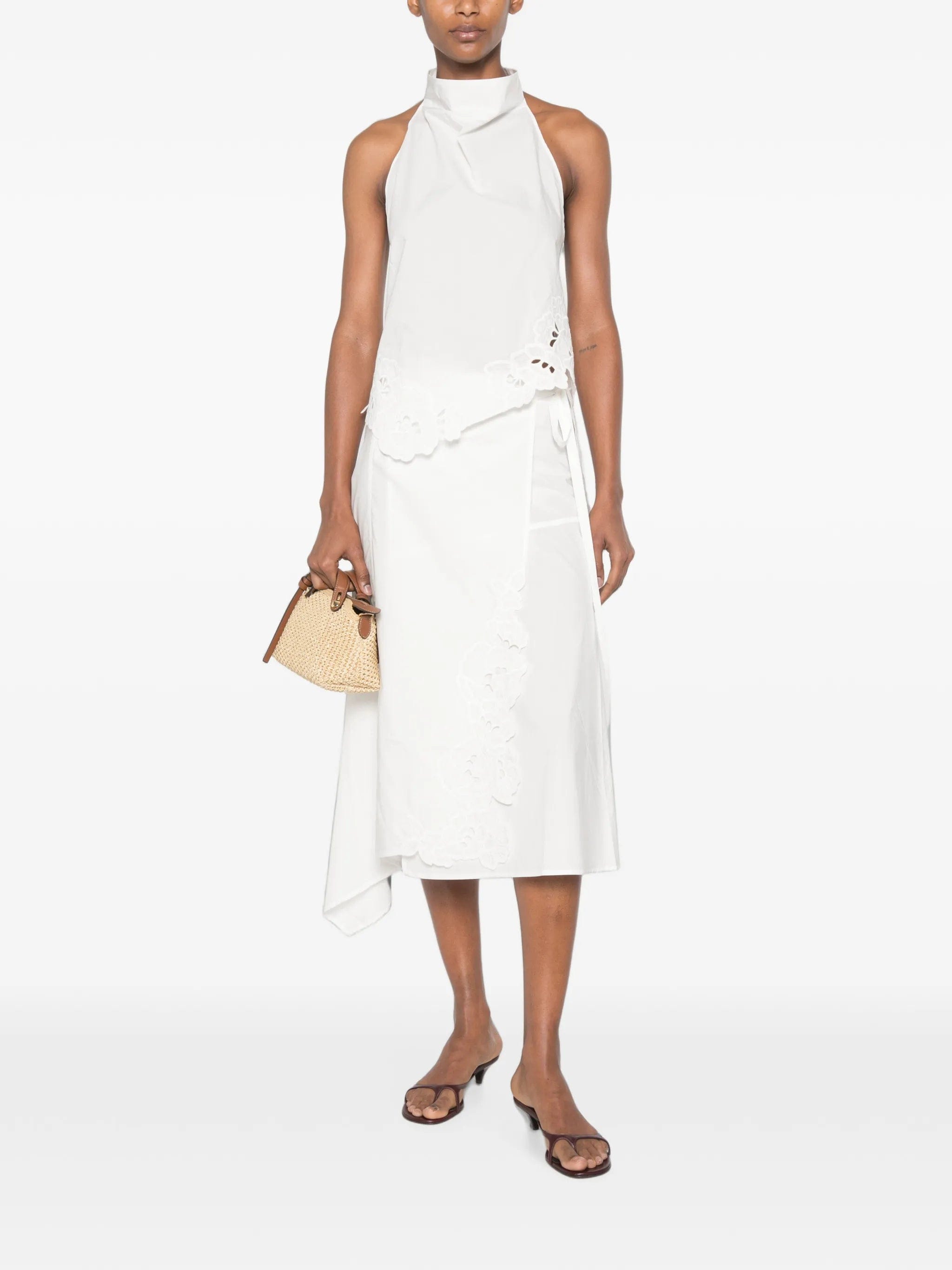 SIR. lace - embellished midi skirt
