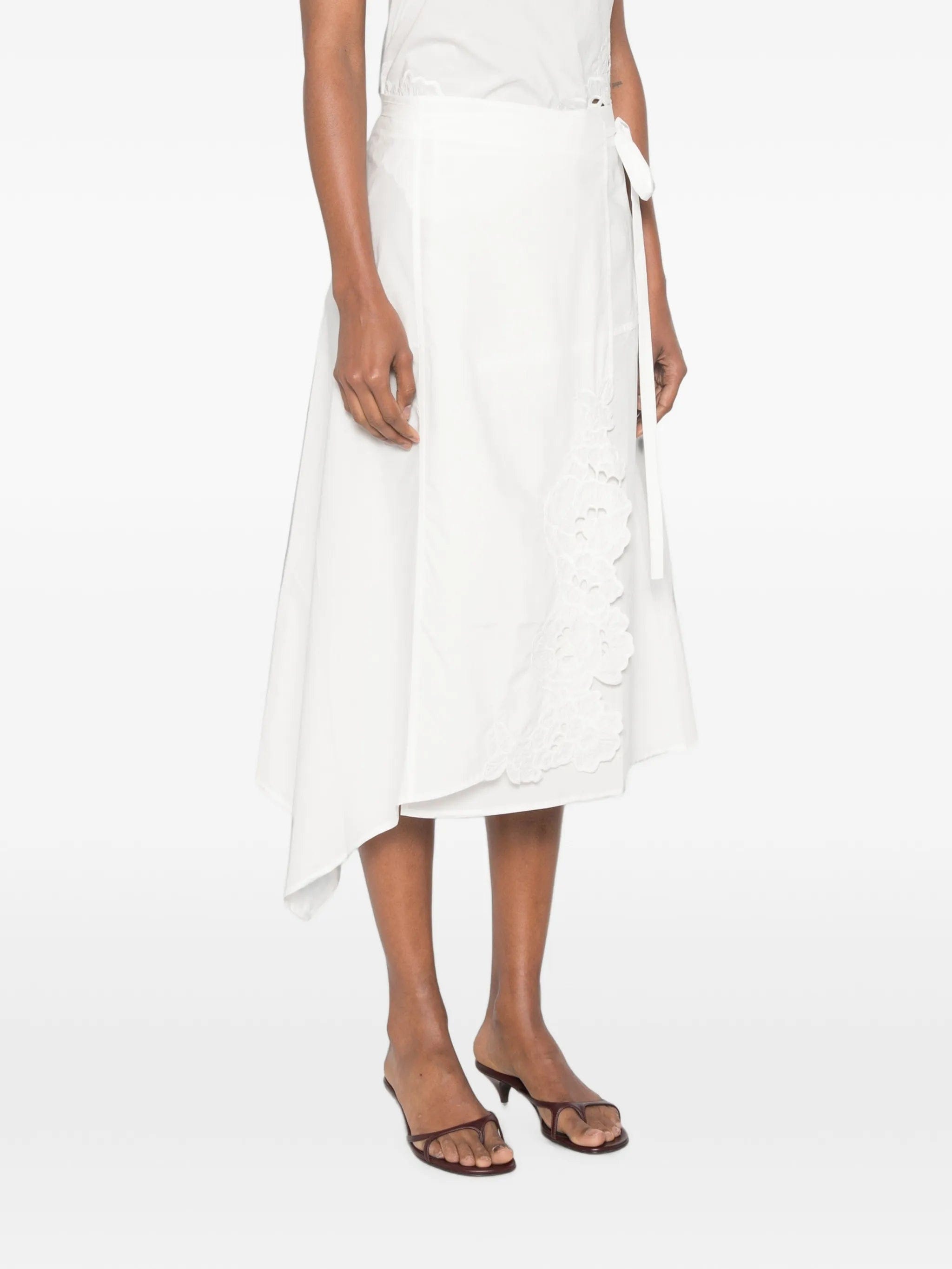 SIR. lace - embellished midi skirt