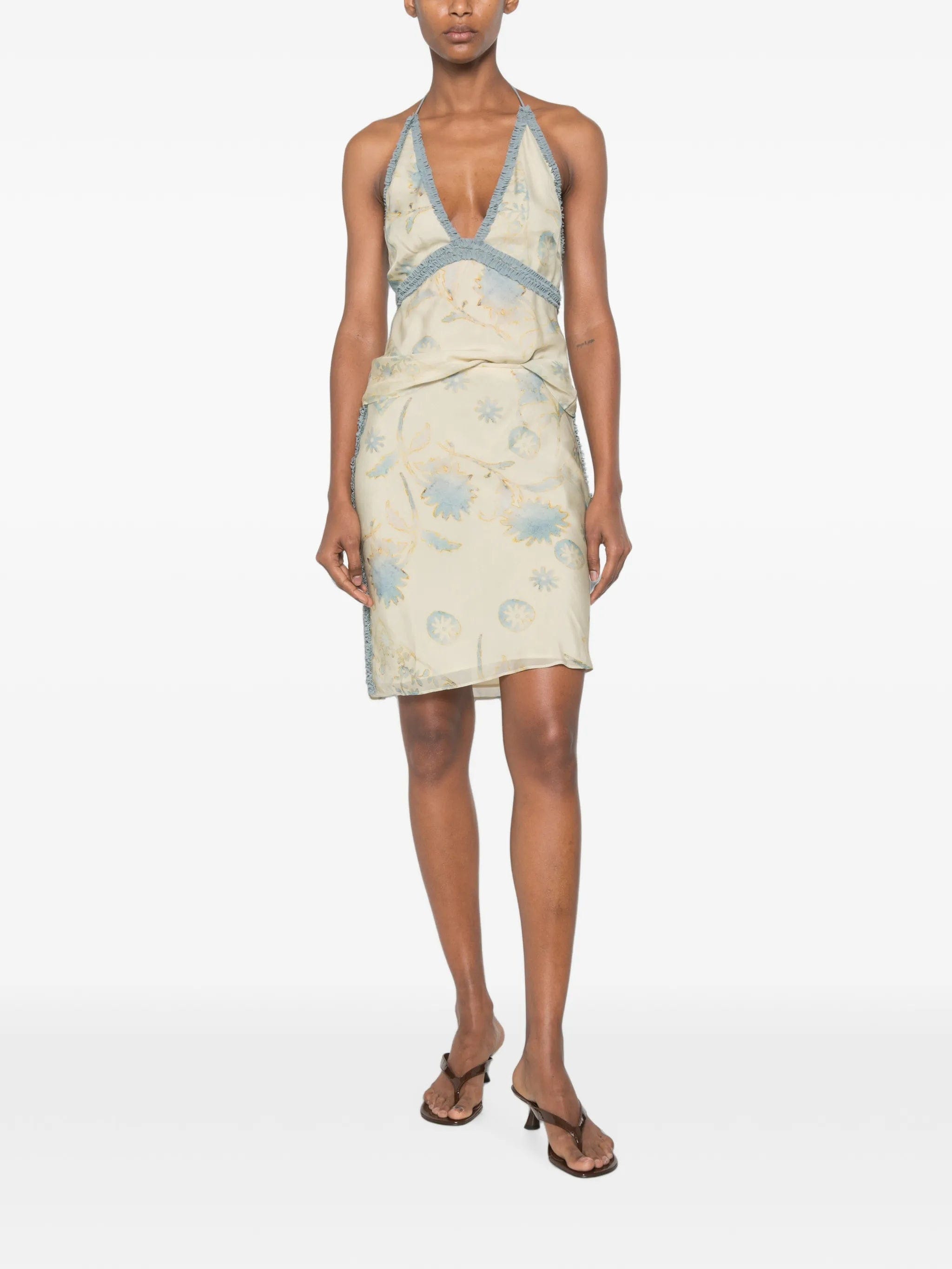 SIR. Cecile floral - print mini skirt