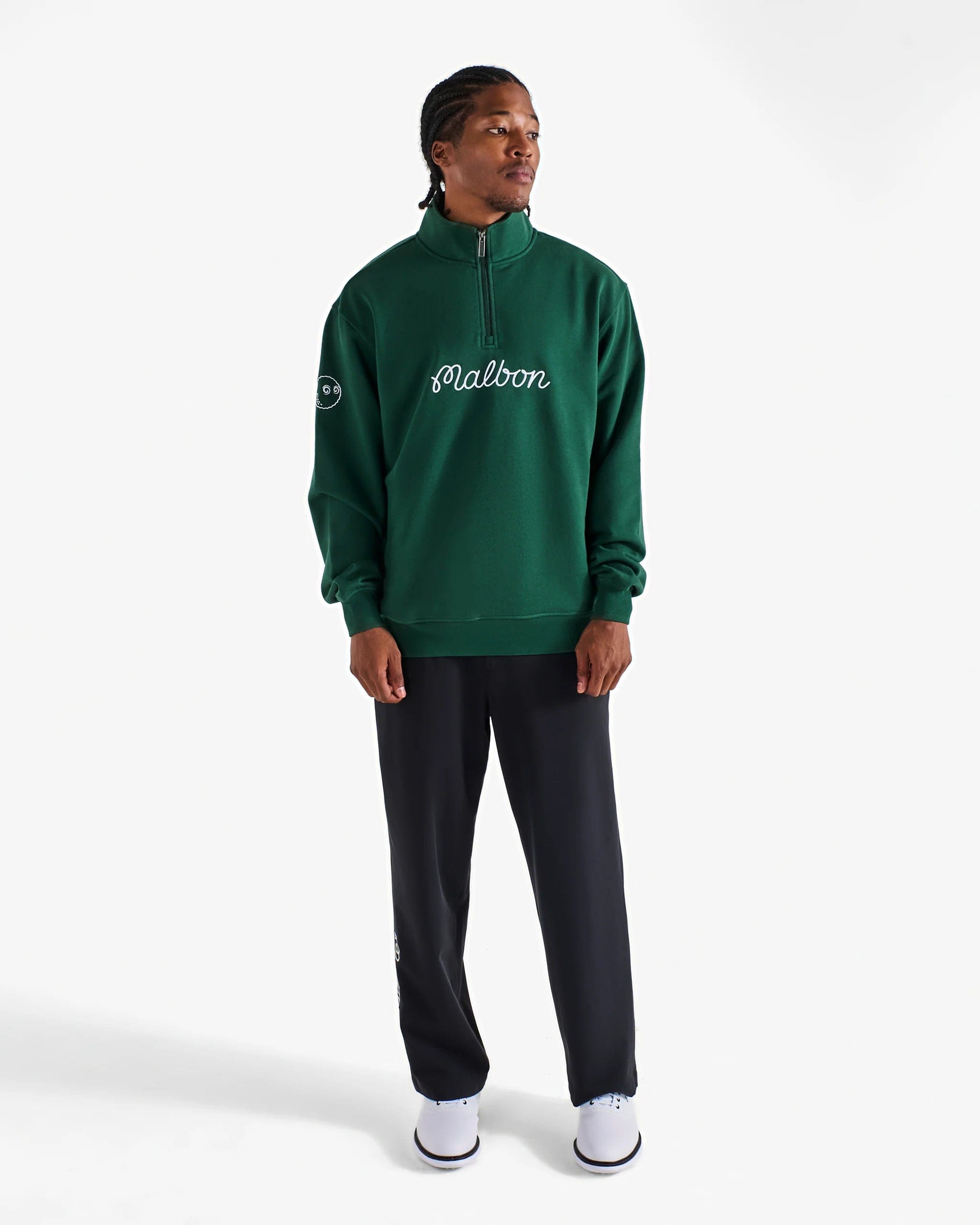 Malbon Golf Collegiate Sweatshirt – Forest