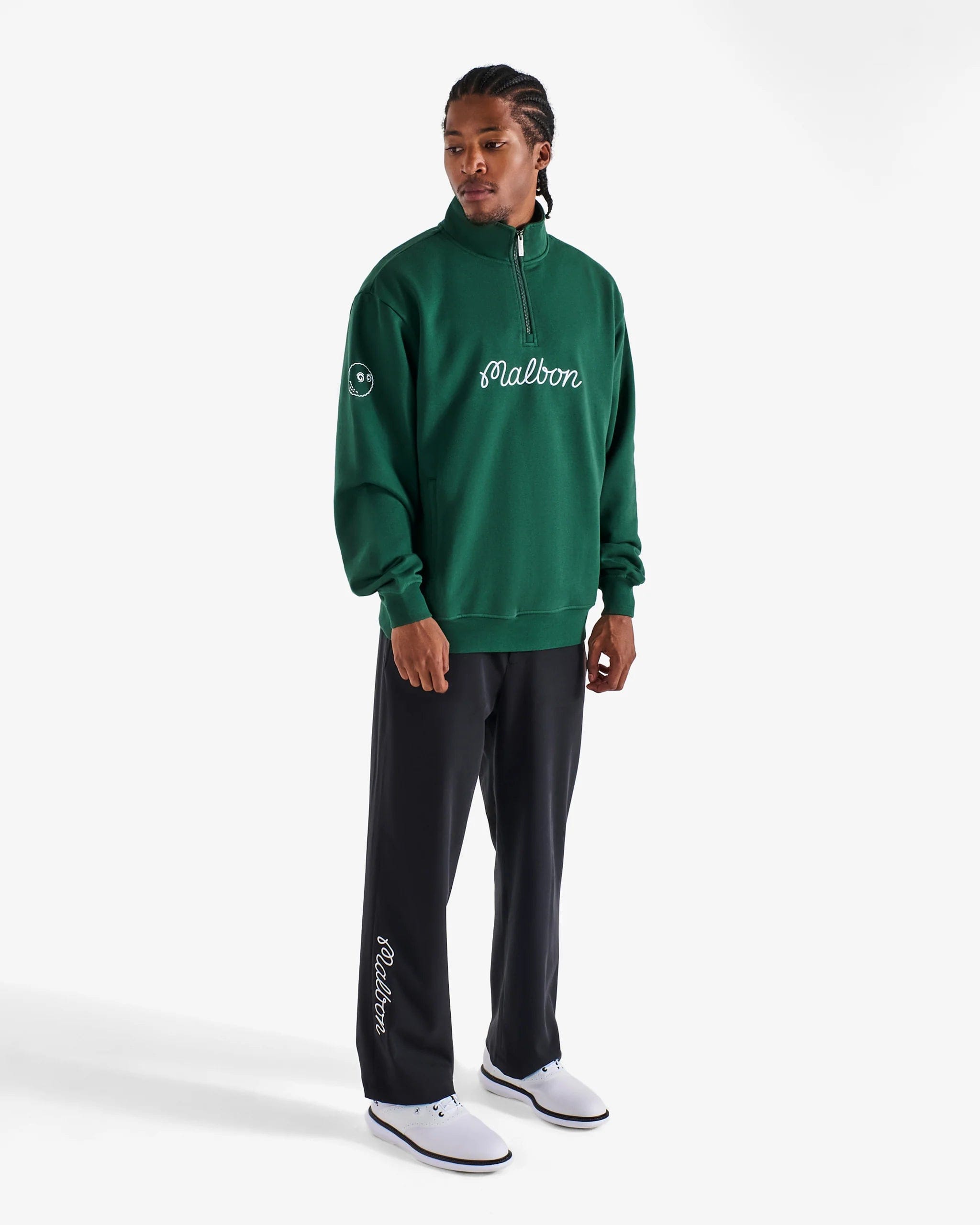 Malbon Golf Collegiate Sweatshirt – Forest