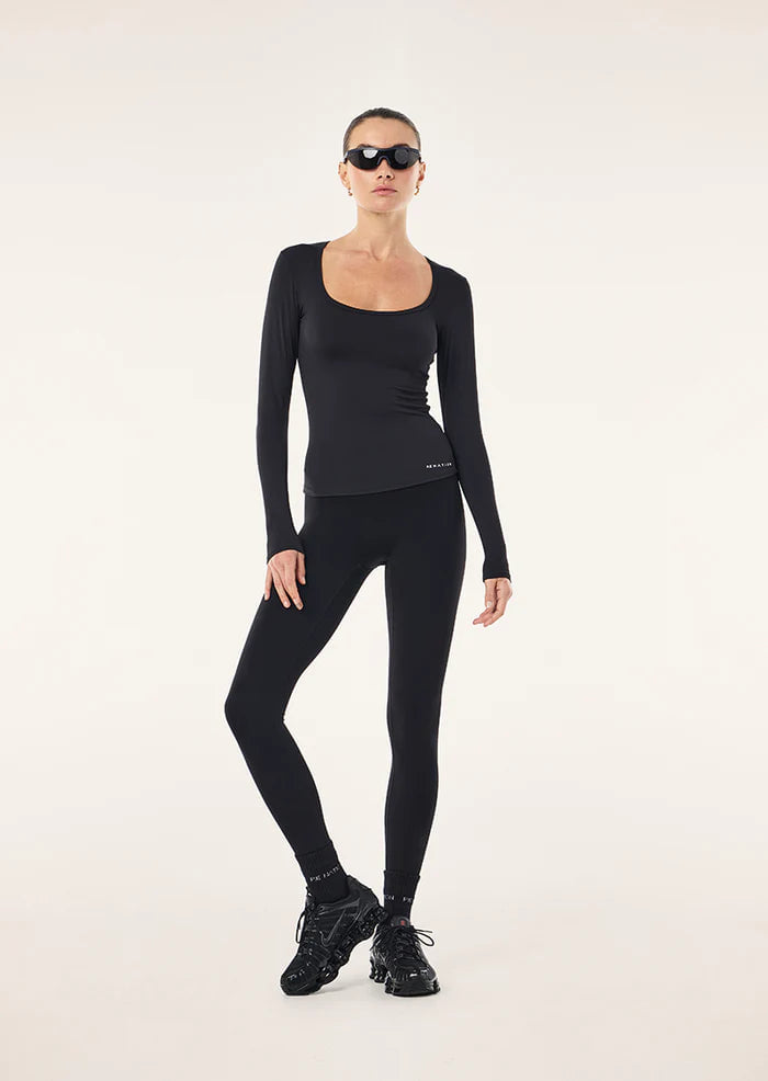 P.E Nation P.E Foundation Scoop Neck LS Top (Black)