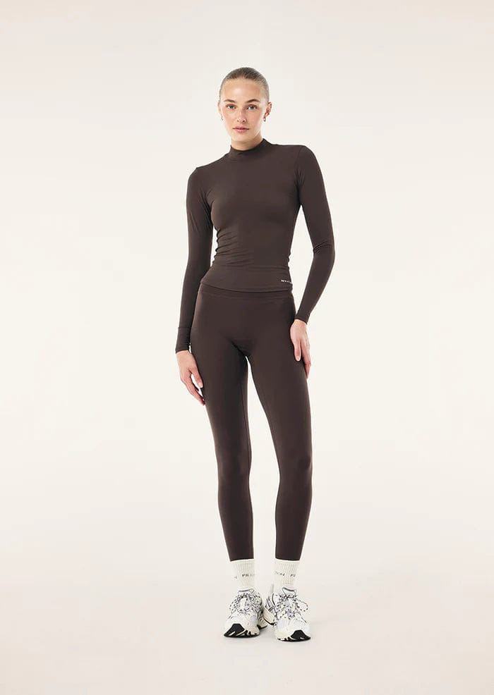 P.E Nation Foundation Mock Neck LS (Coffee)