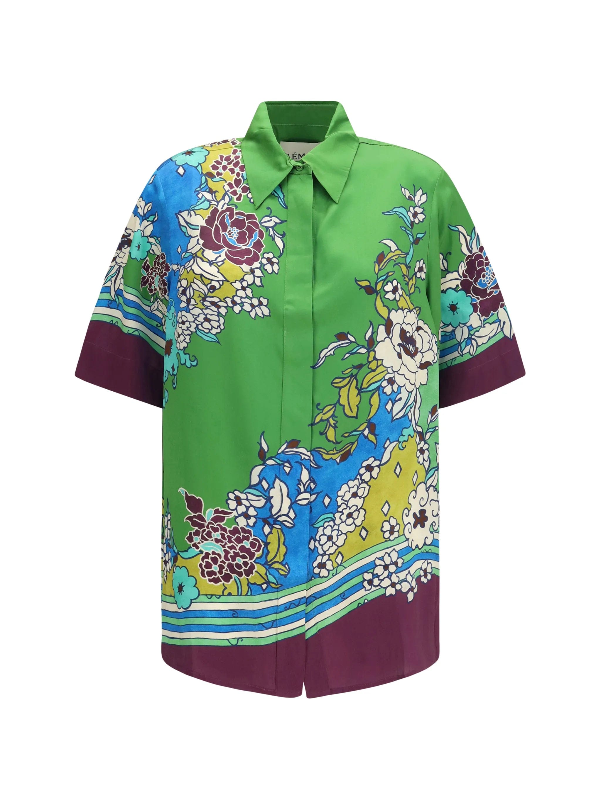Alemais floral - print silk shirt