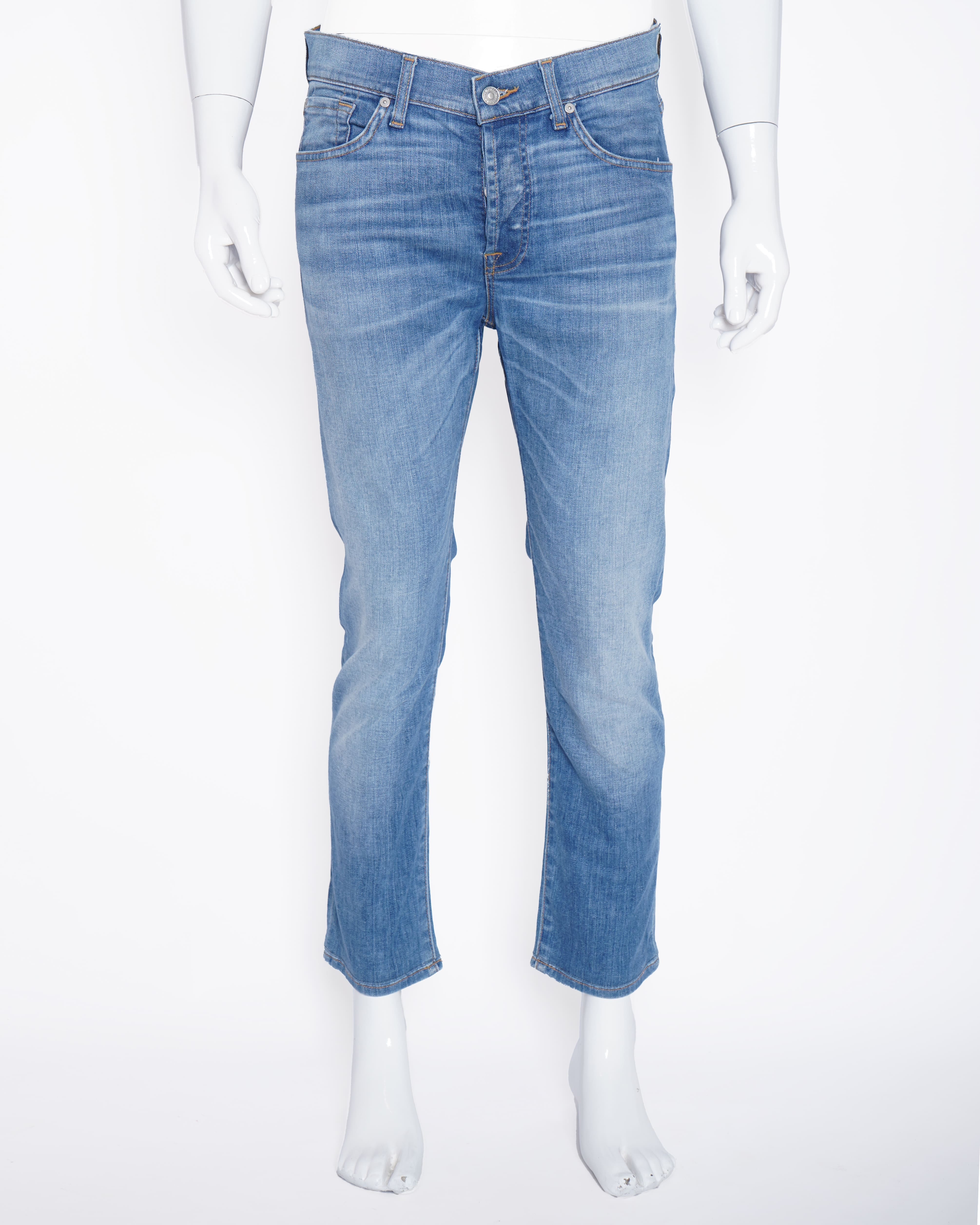 7 for all mankind blue denim for men