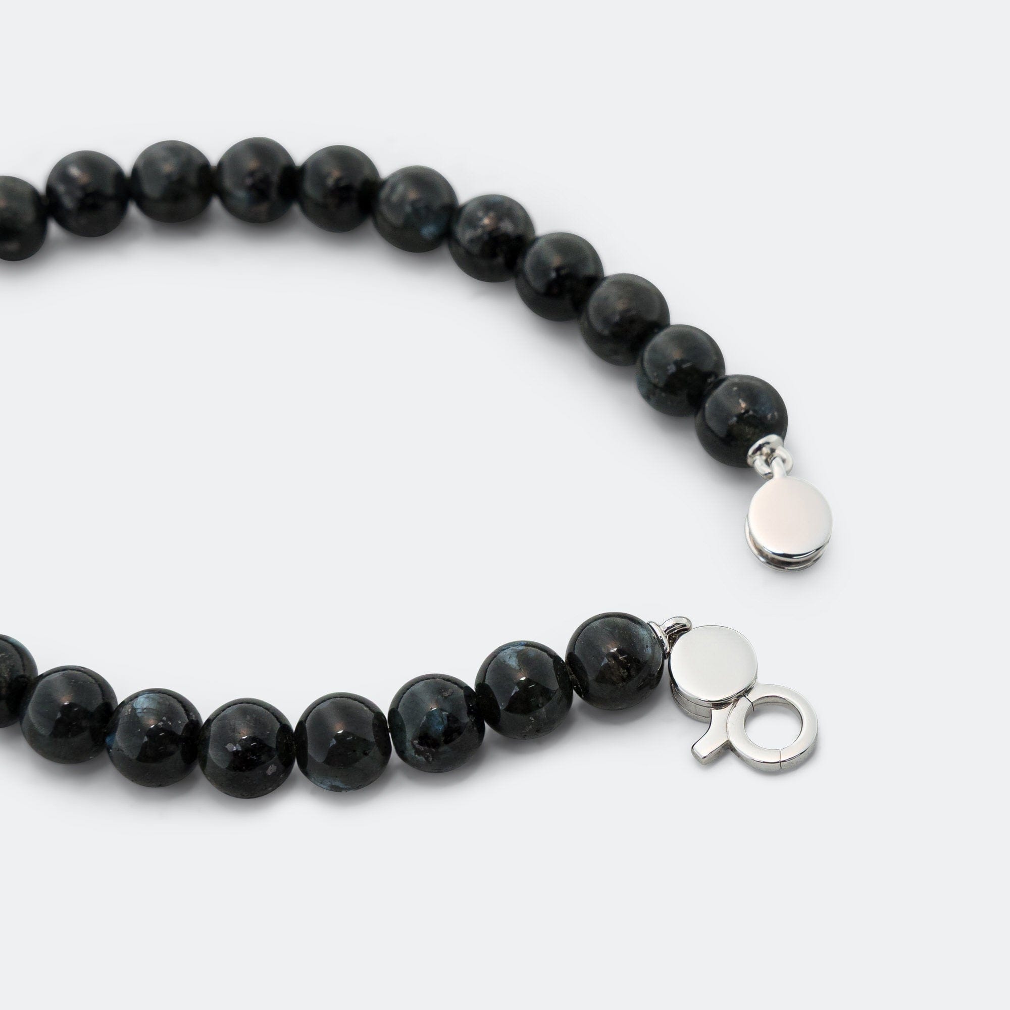 Tom Wood Cove Bracelet - Black Larvikite/925 Silver