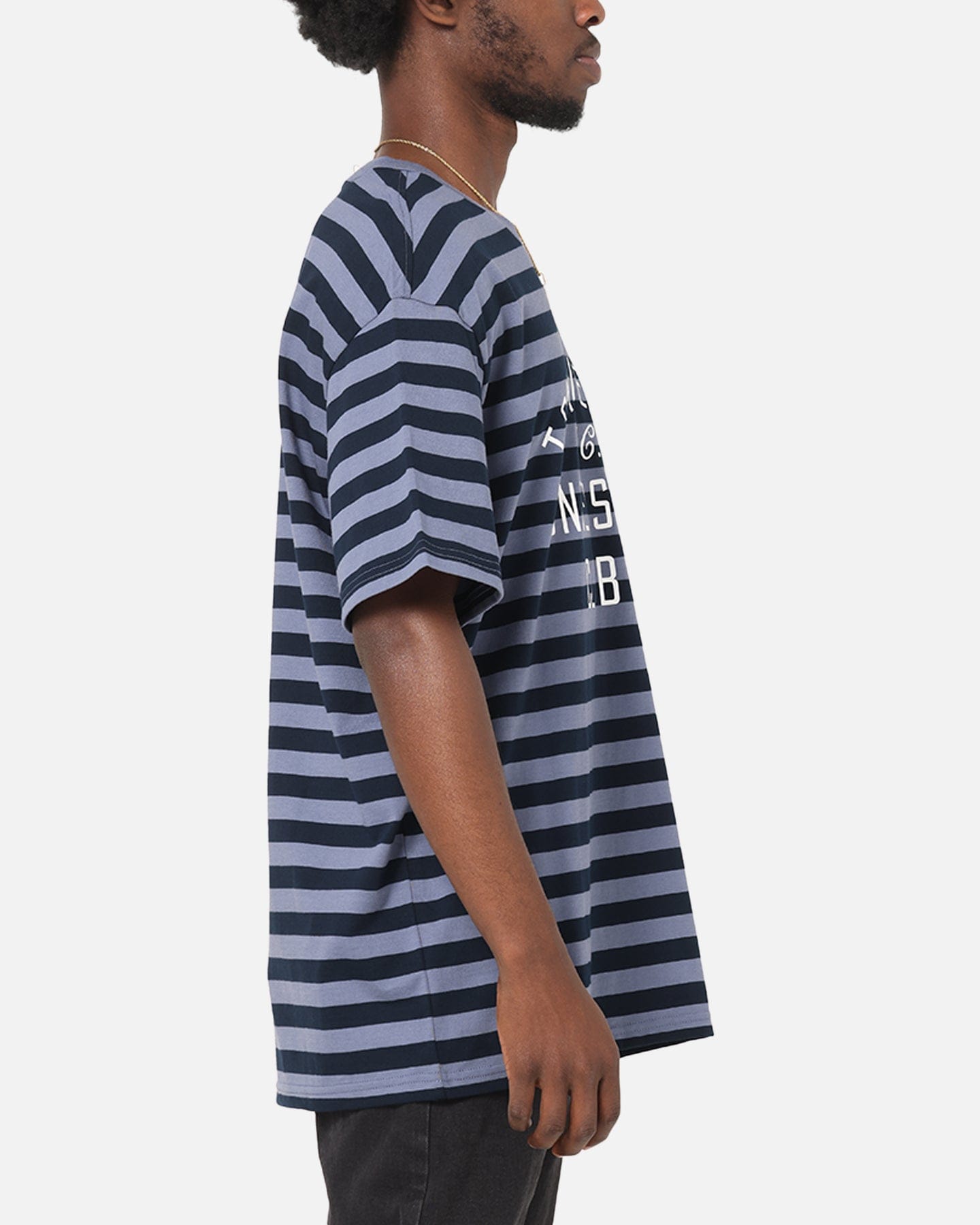 Tommy Jeans Relax Stripe Graphic T - Shirt Dark Night Navy
