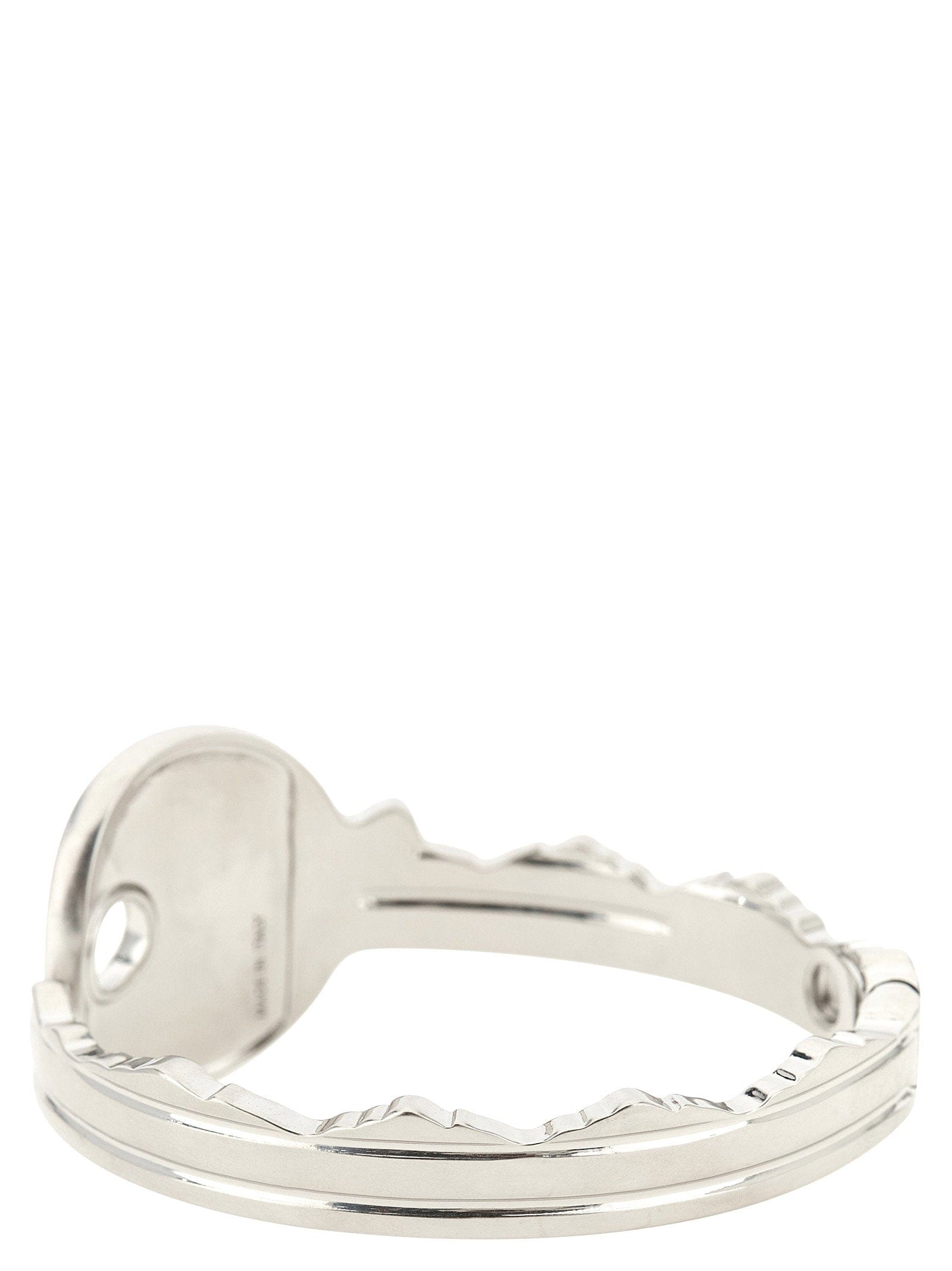 Mm6 Maison Margiela Numeric Signature Metal Key Bracelet — Silver