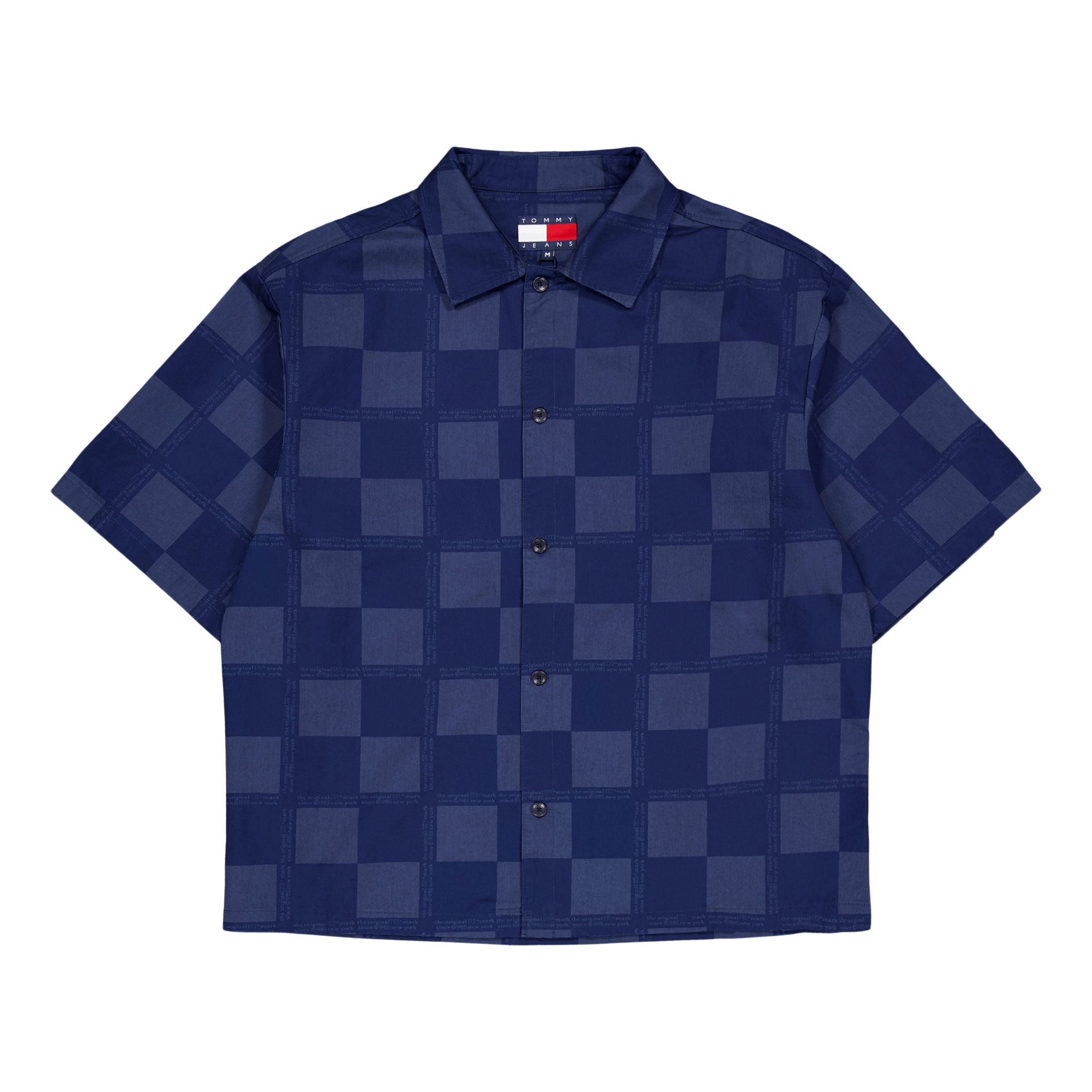 Tommy Jeans Tjcu Boxy 1985 Checkerbrd Shir Carbon Navy