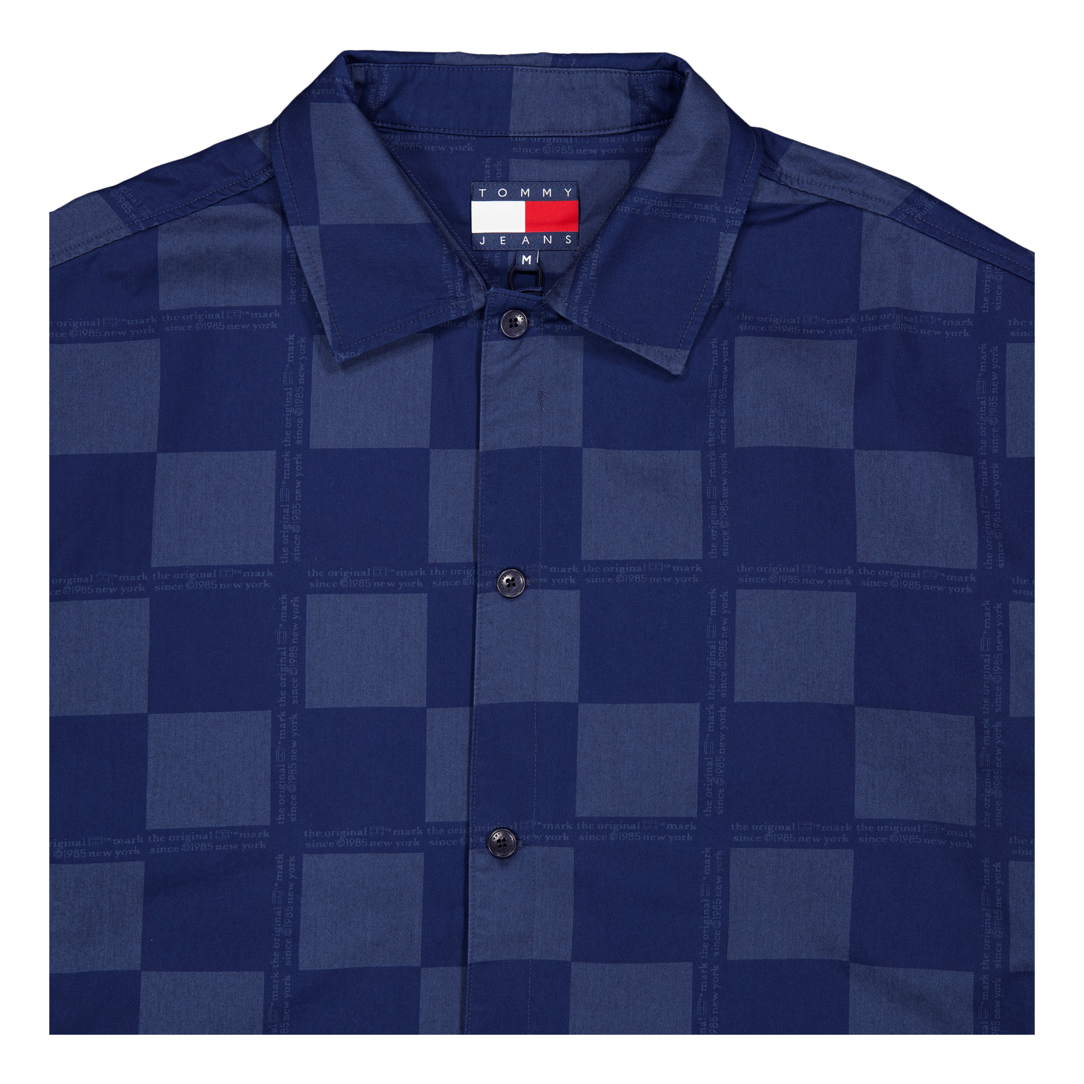 Tommy Jeans Tjcu Boxy 1985 Checkerbrd Shir Carbon Navy
