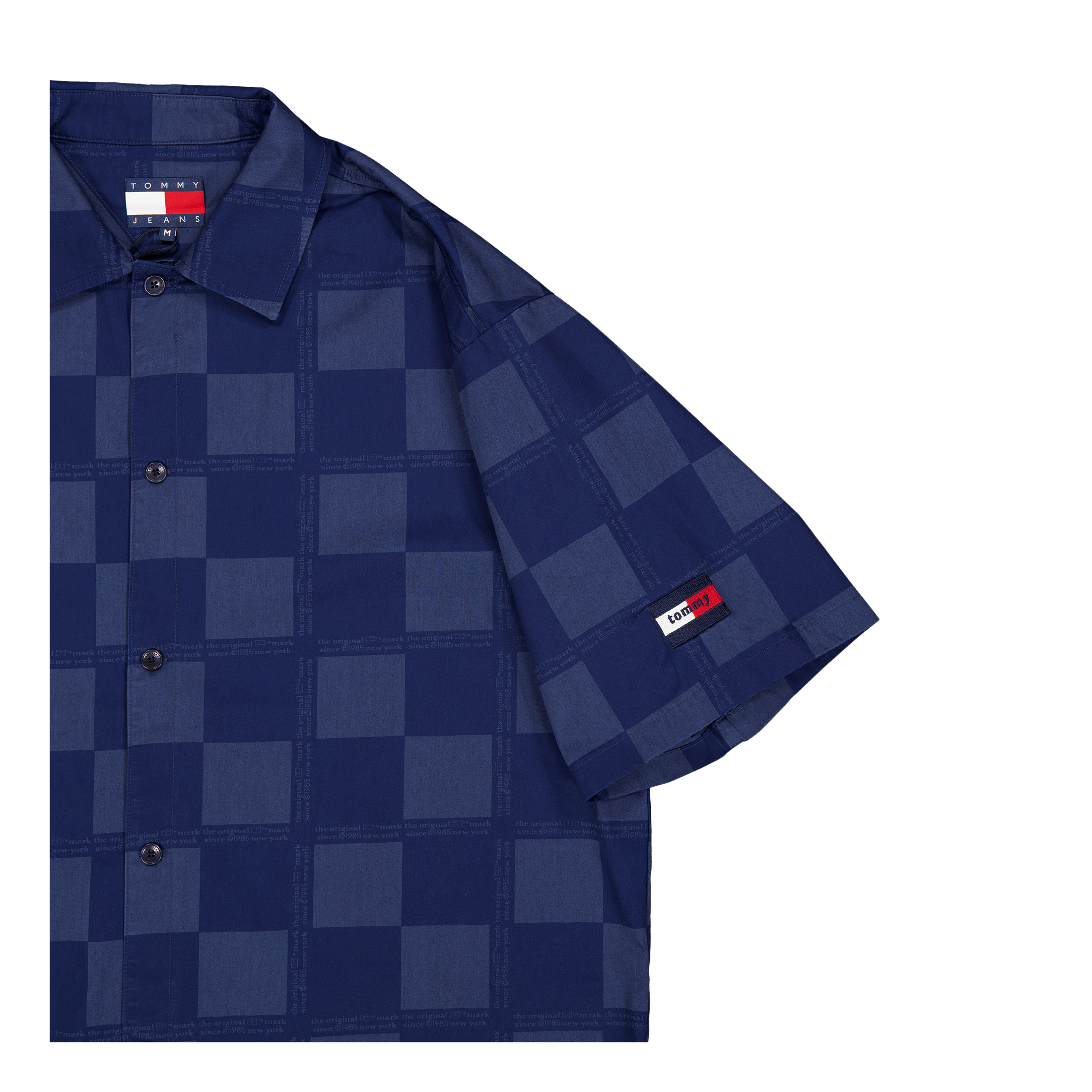 Tommy Jeans Tjcu Boxy 1985 Checkerbrd Shir Carbon Navy