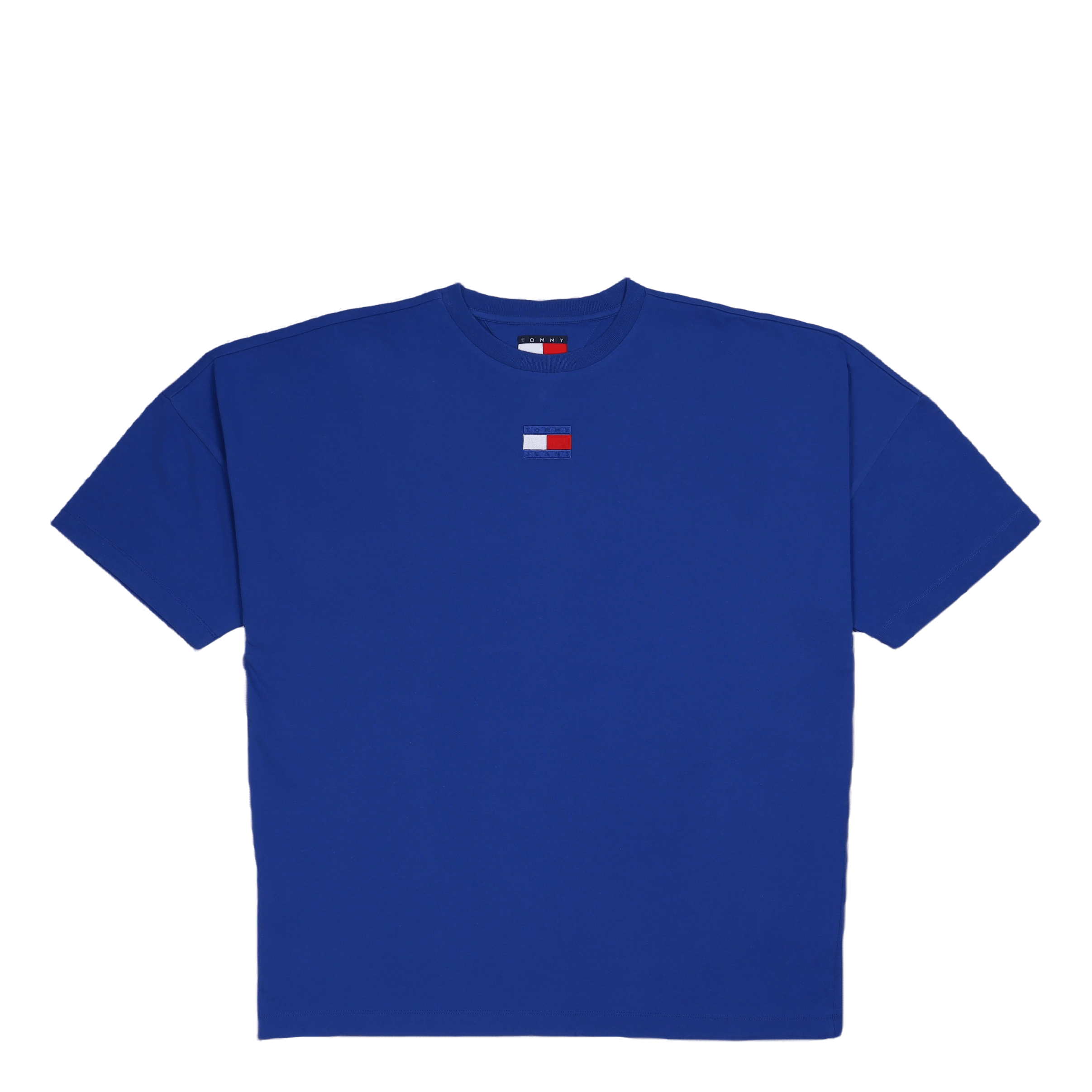 Tommy Jeans Tjcu Split Hem Flag T-Shirt Cobalt