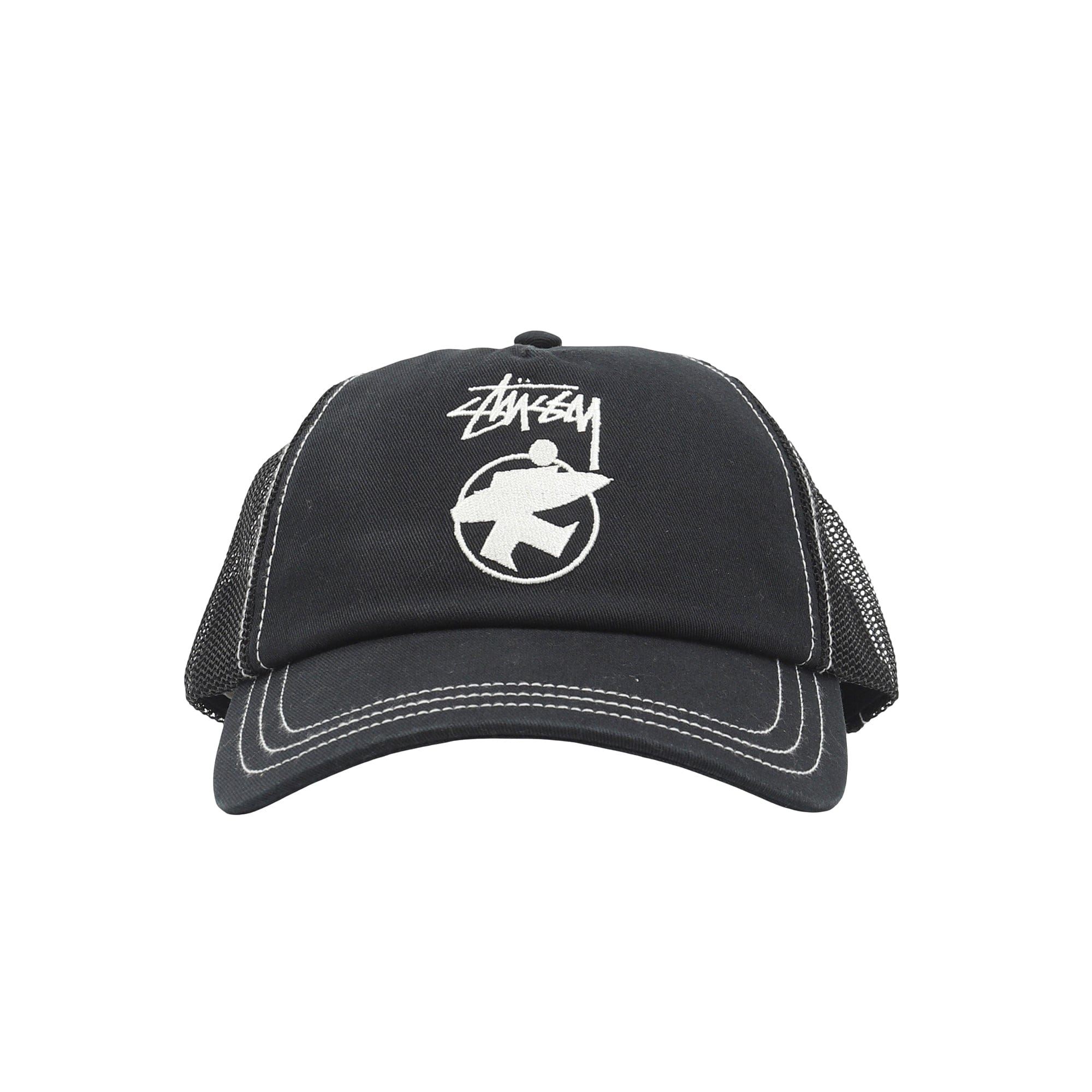 Stüssy LP Beach Roots Trucker Cap - Black