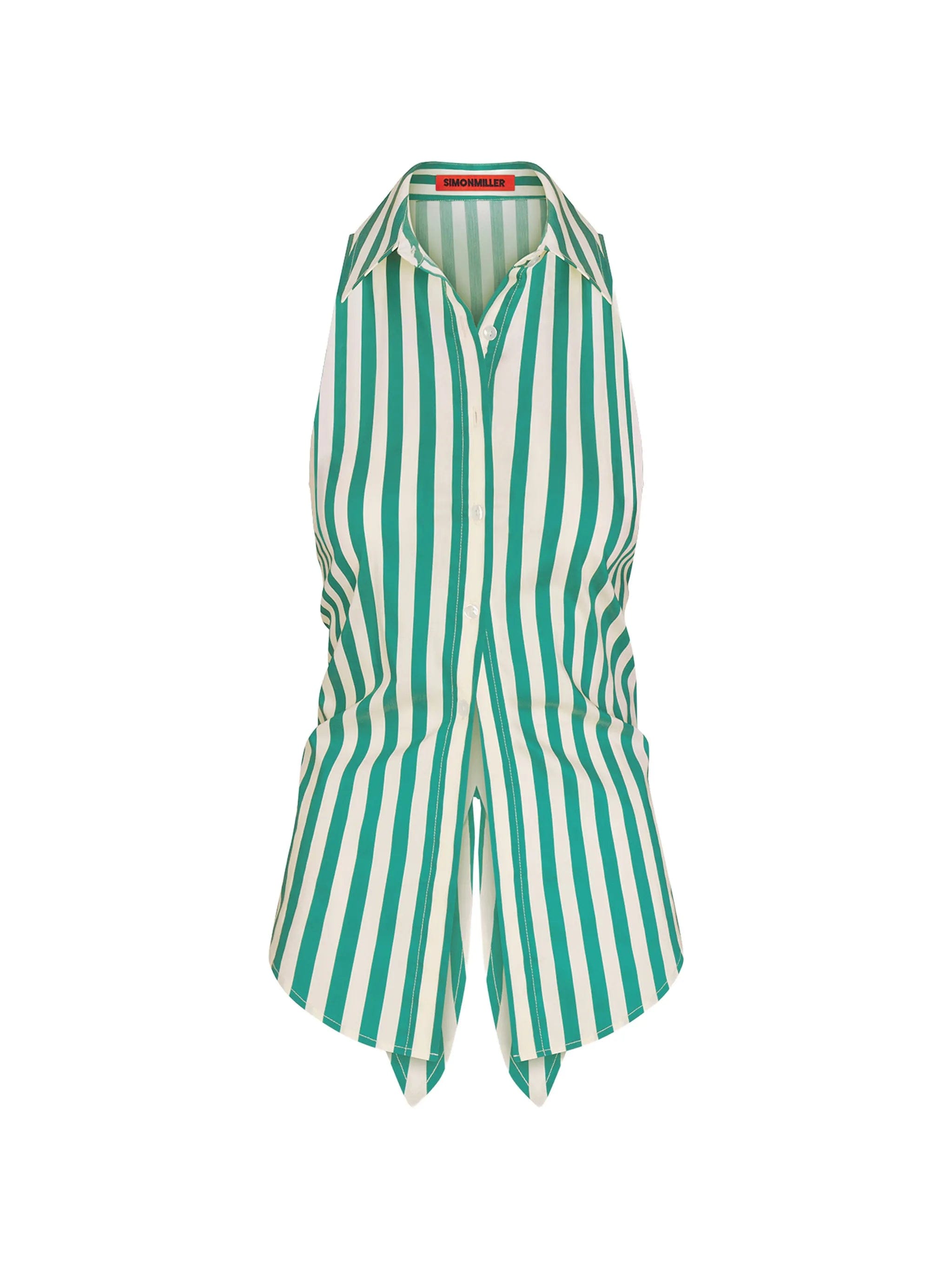 Simon Miller Loch striped sleeveless shirt