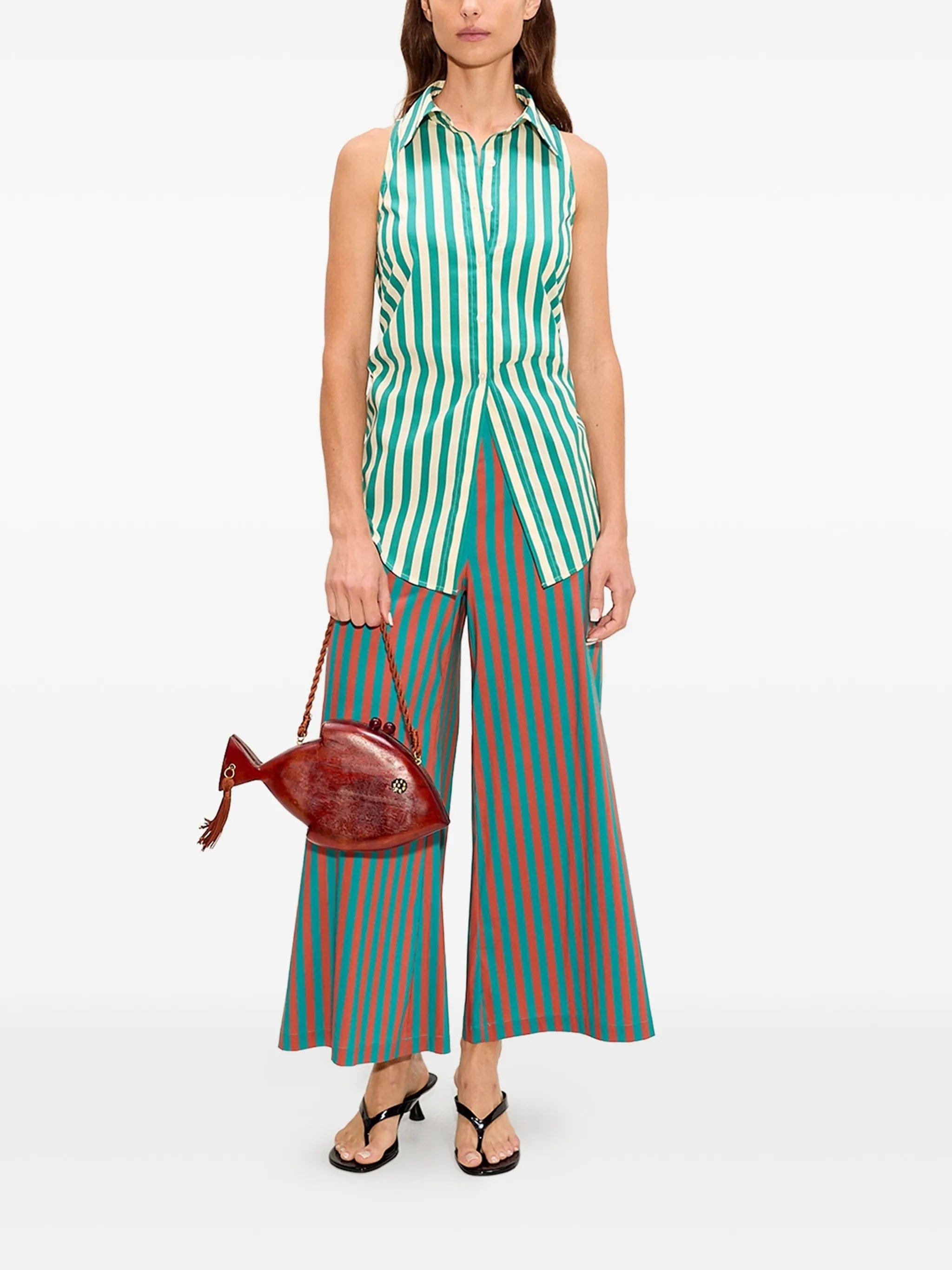 Simon Miller Loch striped sleeveless shirt
