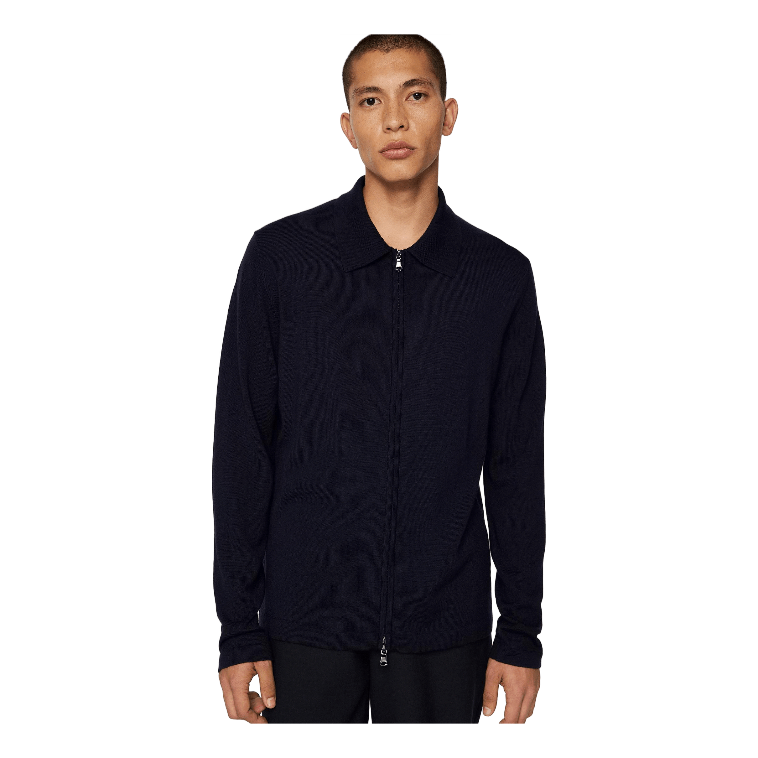 J.lindeberg Kaleb Merino Zip Cardigan Jl Navy