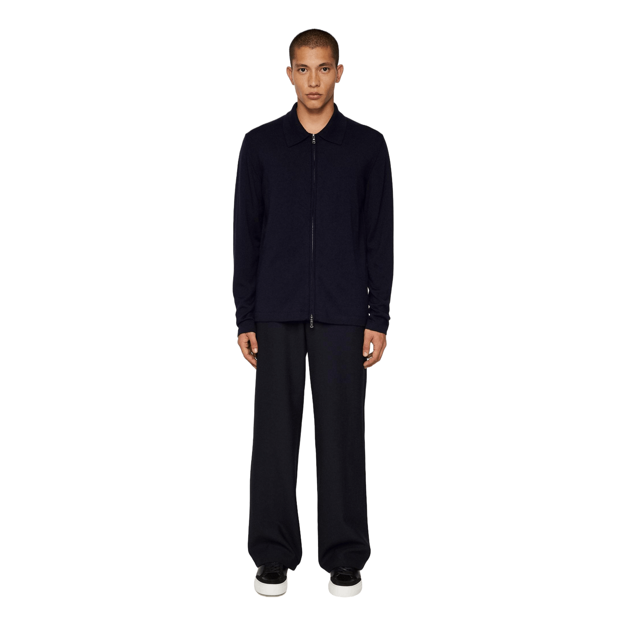 J.lindeberg Kaleb Merino Zip Cardigan Jl Navy