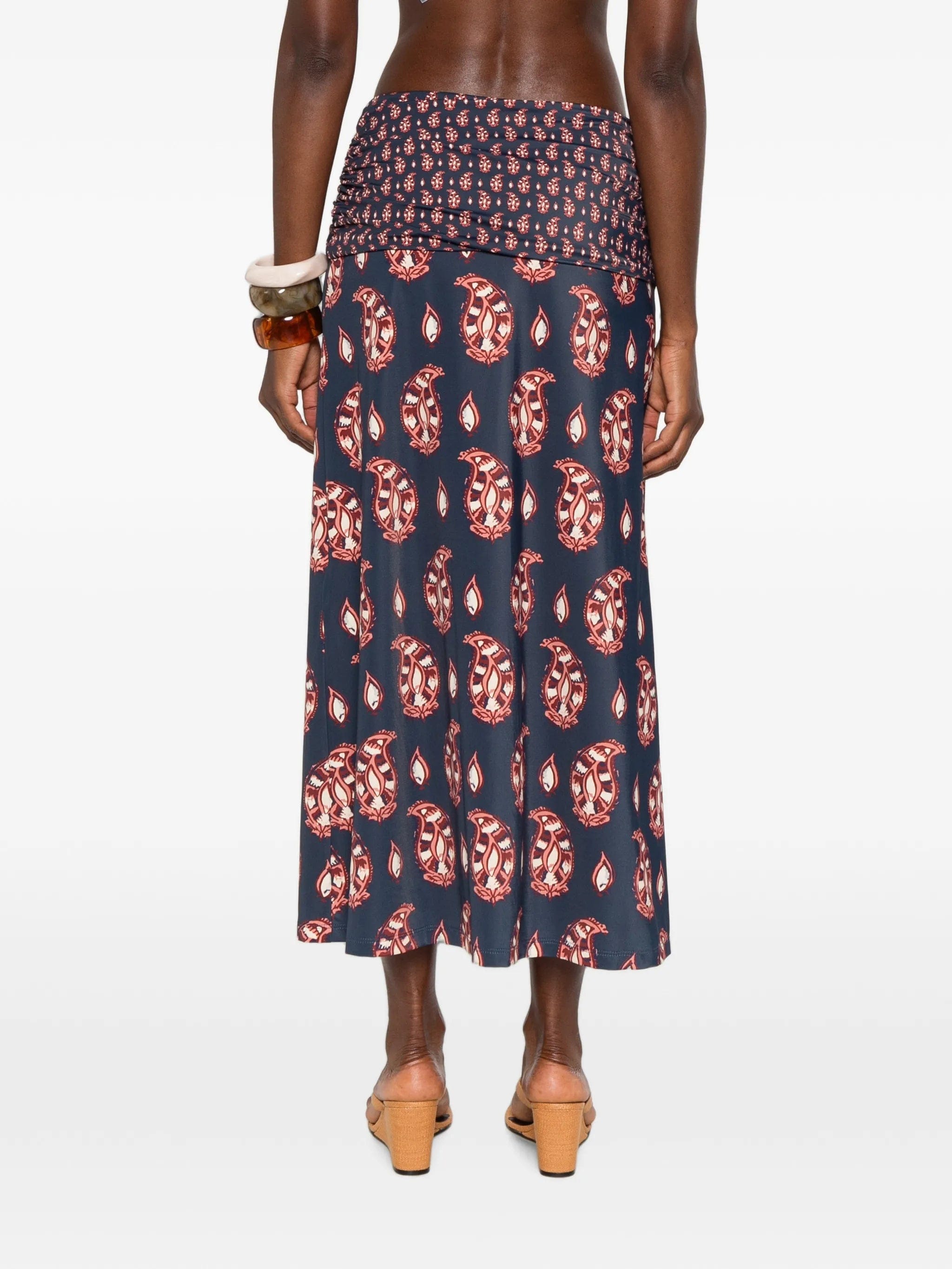 Johanna Ortiz The Sun paisley - pattern midi skirt