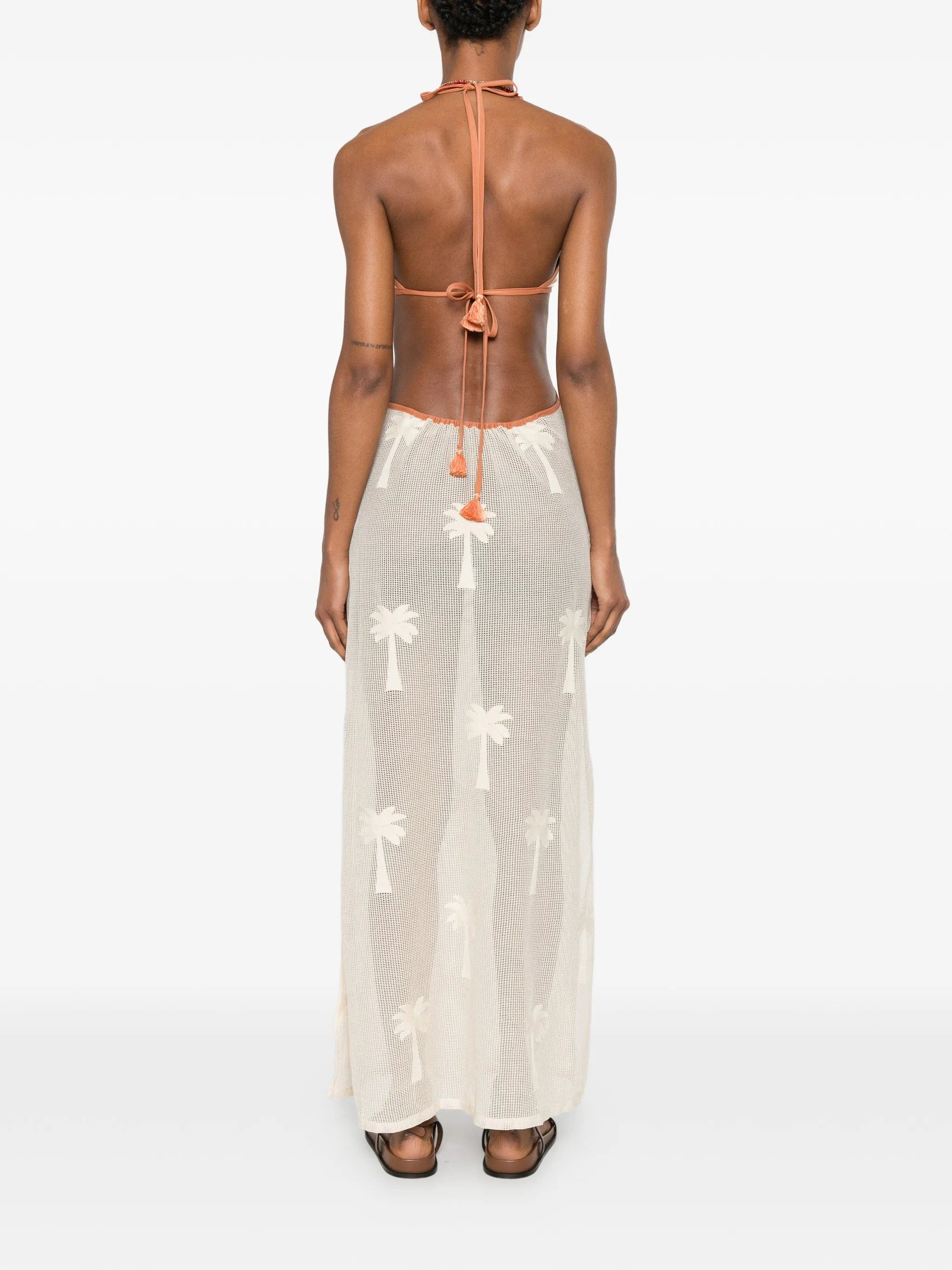 Johanna Ortiz Ebb and Flow palm - tree maxi dress