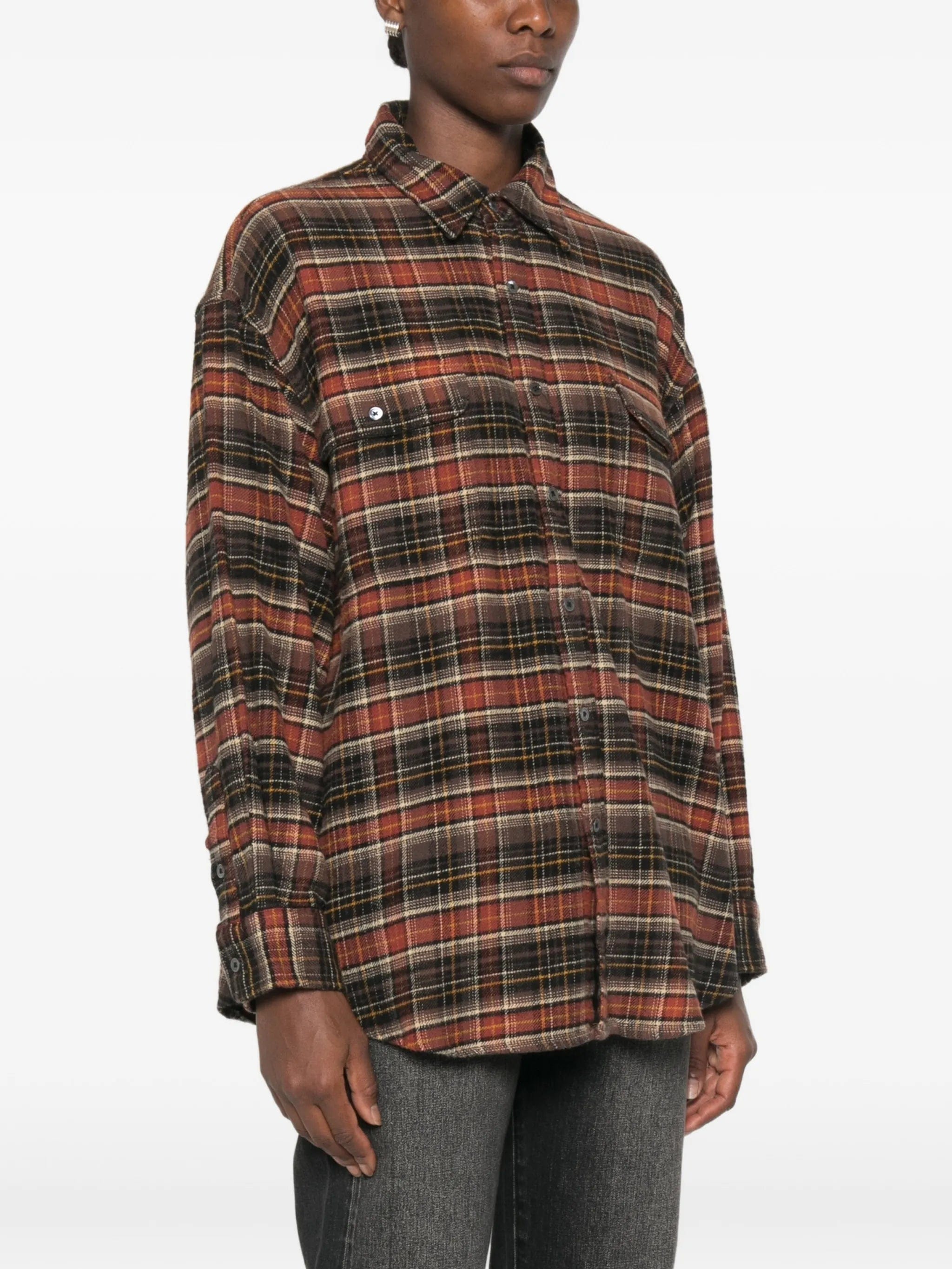 R13 plaid buttoned shirt
