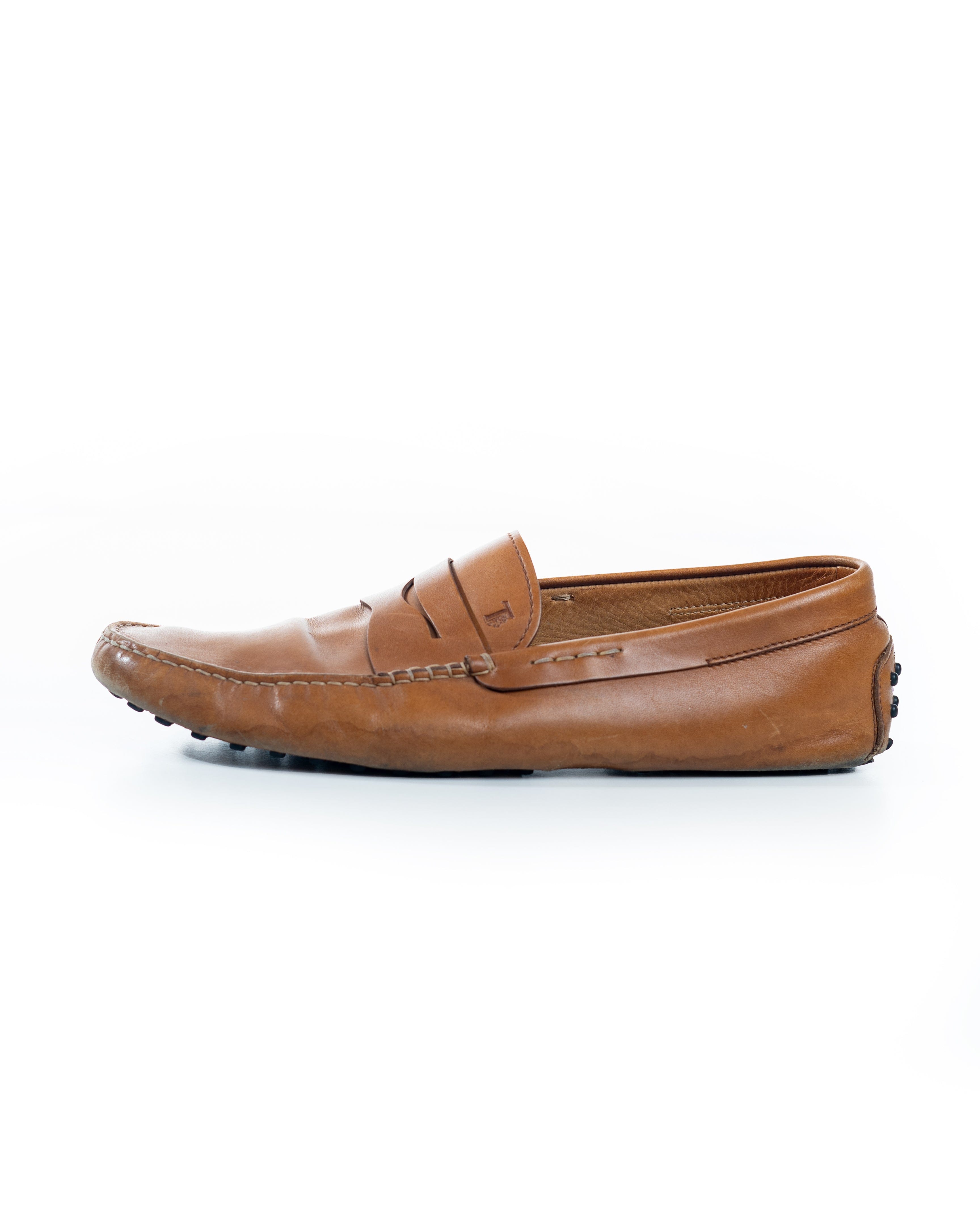 Tods Brown Leather Slip - on Loafers (UK 10)