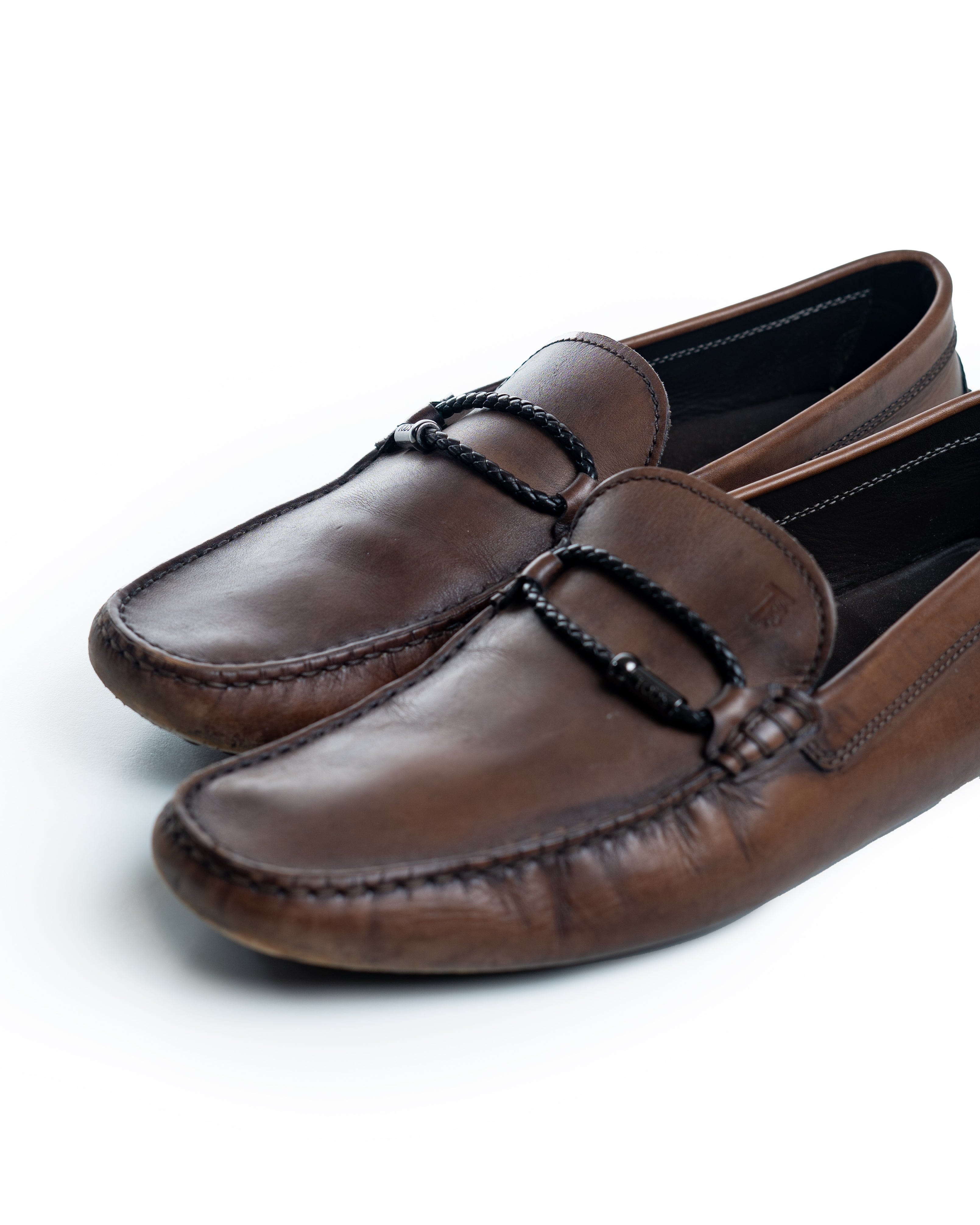 Tods Brown Leather Slip On Driving Loafers (UK 9.5)