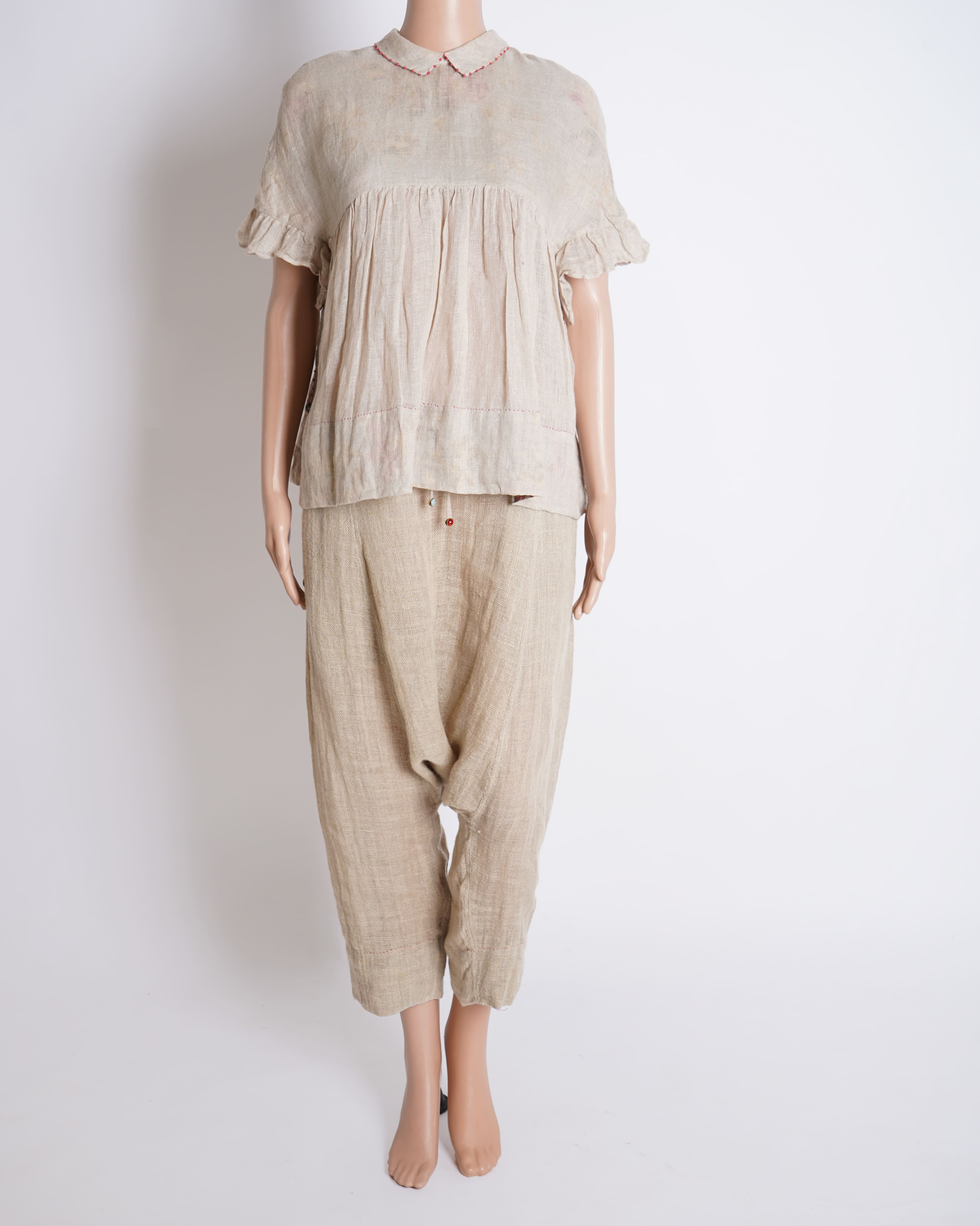 Pero New Pero Frill Top In beige
