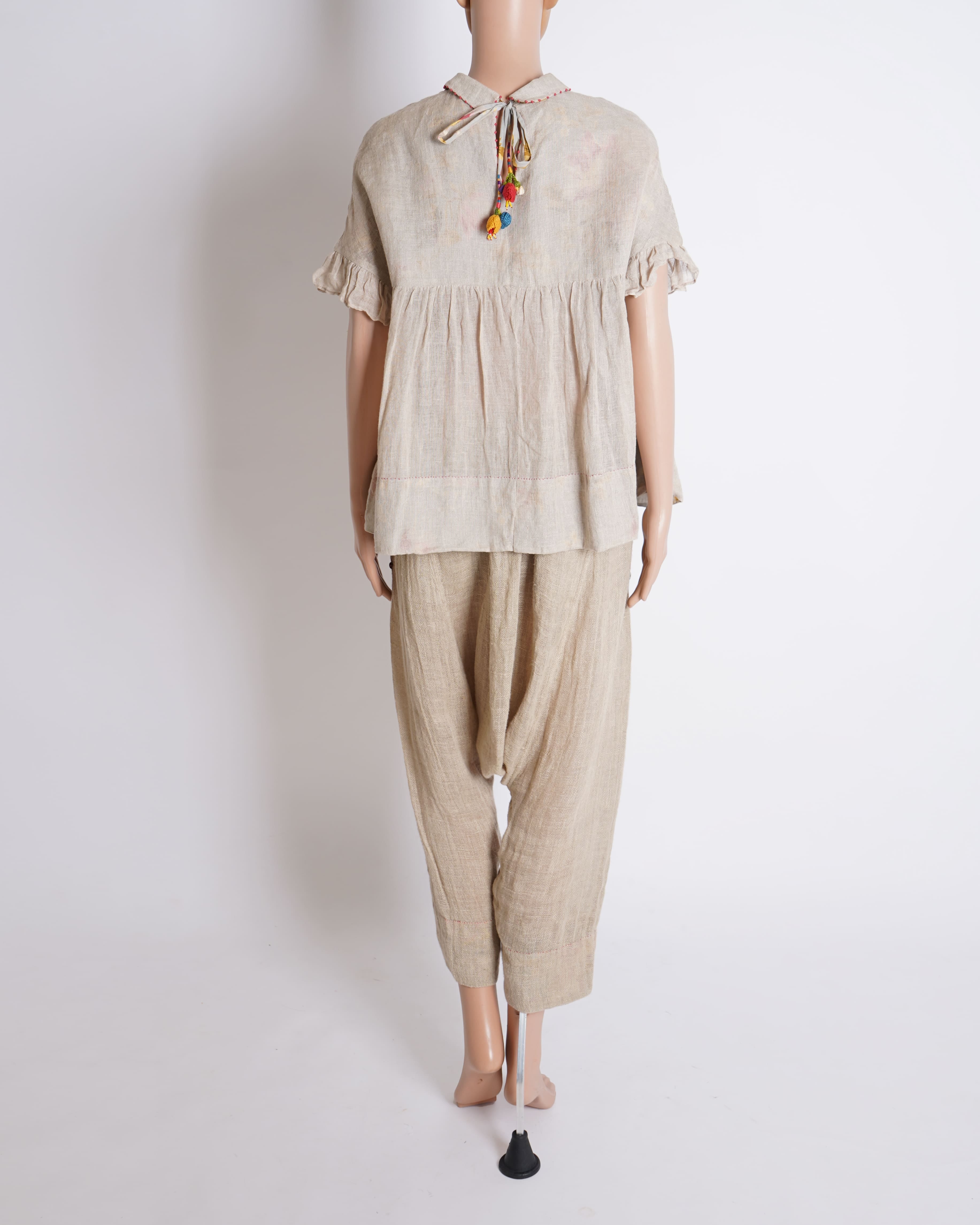 Pero New Pero Frill Top In beige