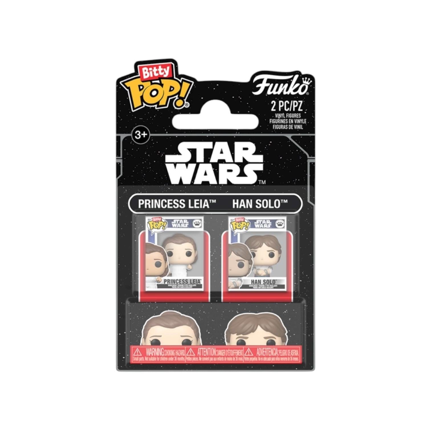 Star Wars Princess Leia & Han Solo Funko 2 Pack Bitty Pop - Star Wars